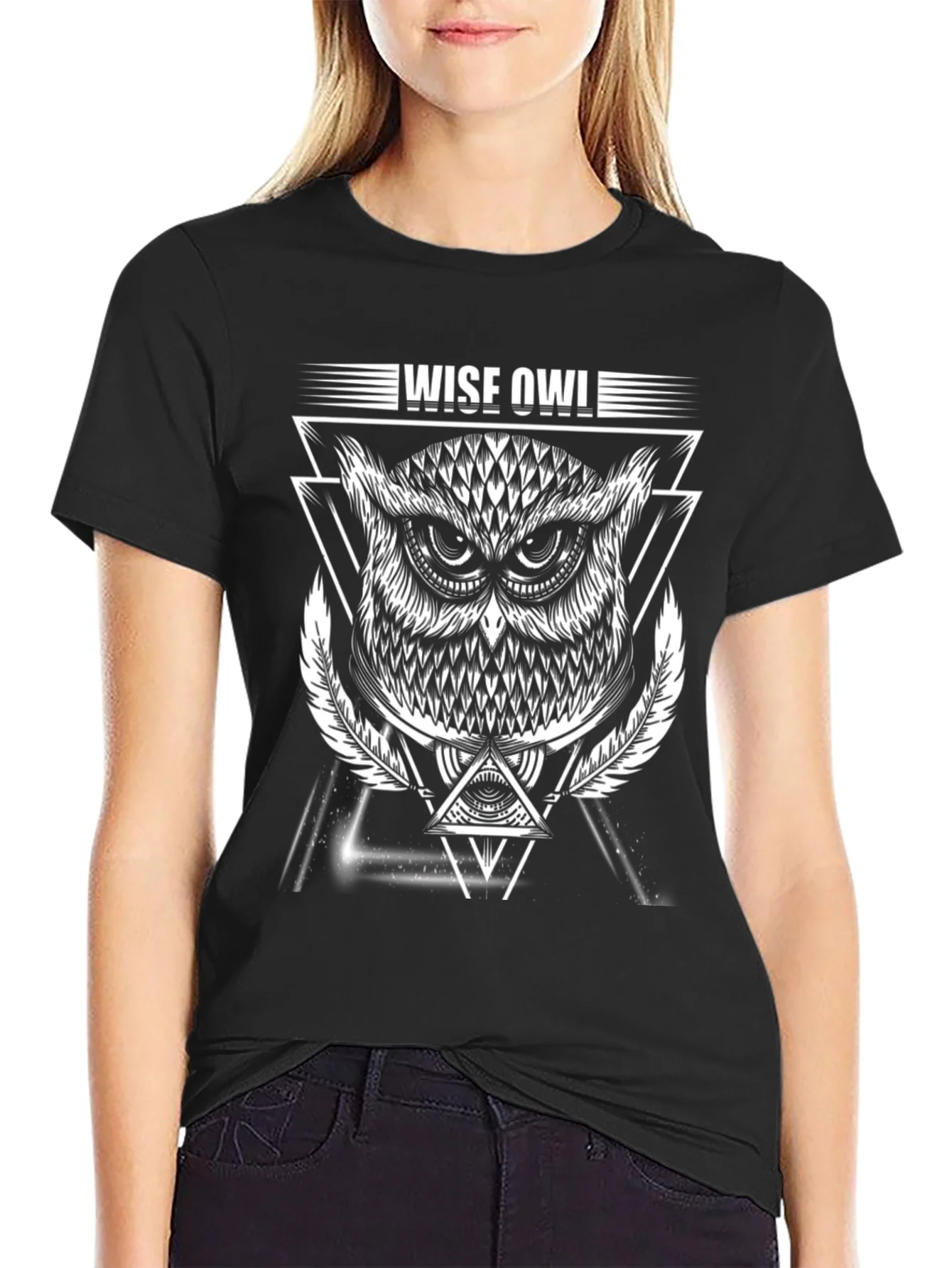 Camiseta Hombre Negra Dise?o B¨²ho Sabio