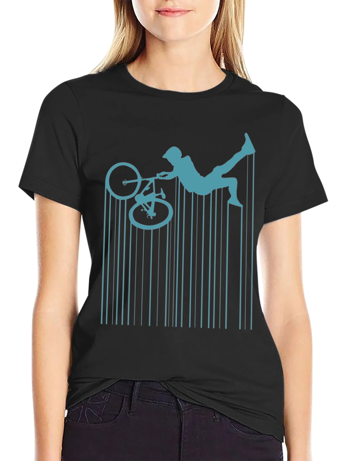Rebbecca BMX Rider Graphic Tee - Mens Black T-Shirt