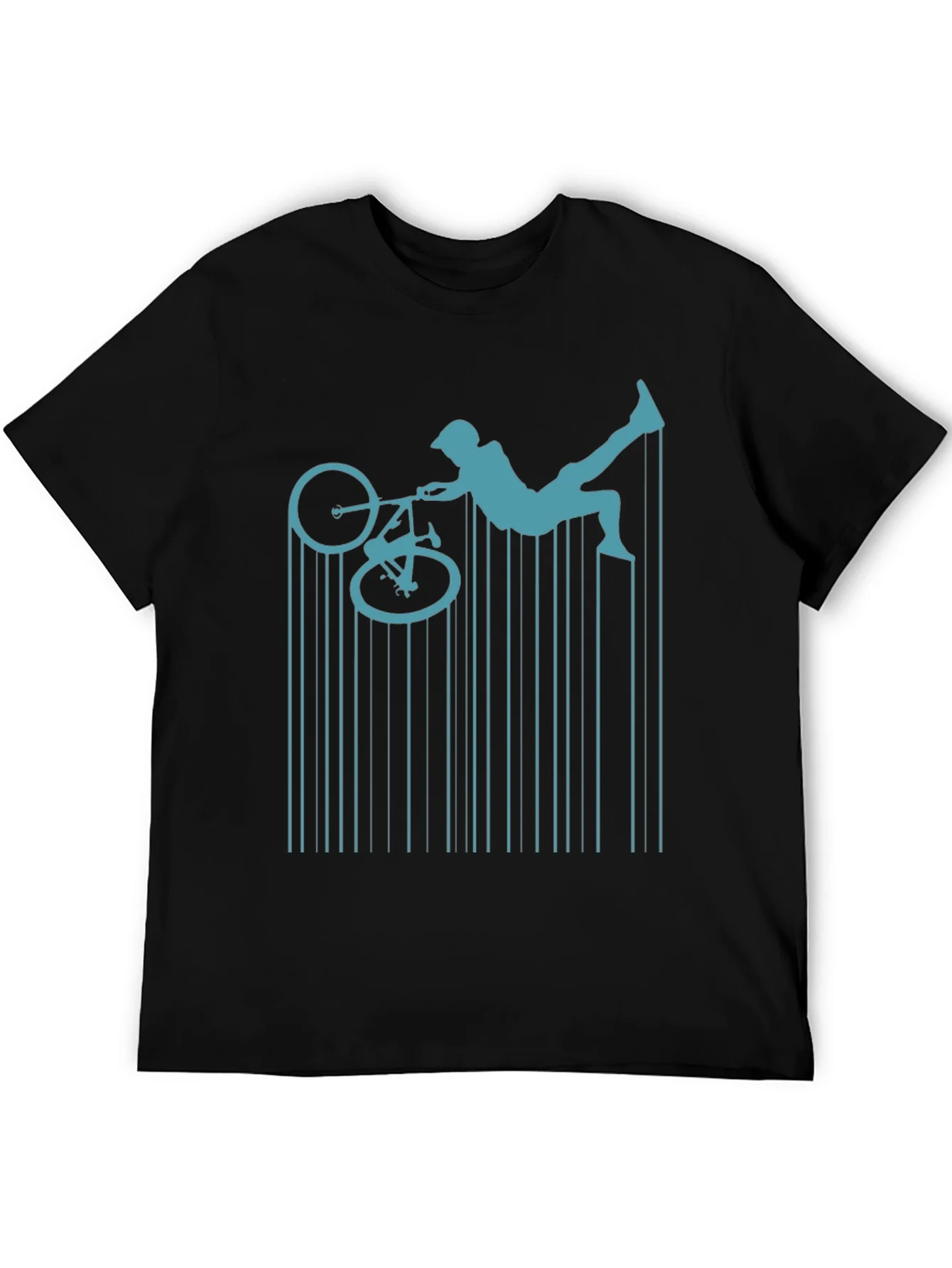 Rebbecca BMX Rider Graphic Tee - Mens Black T-Shirt
