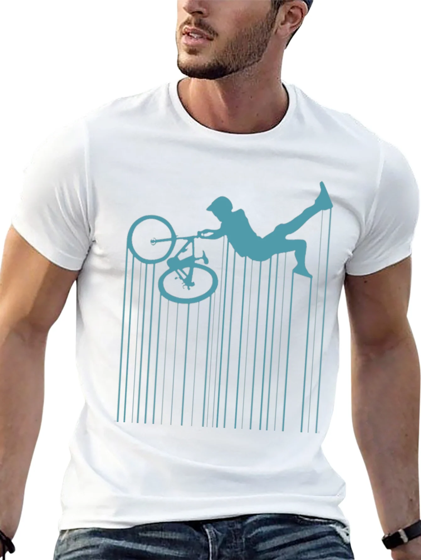 Rebbecca BMX Rider Graphic Tee - Mens Black T-Shirt
