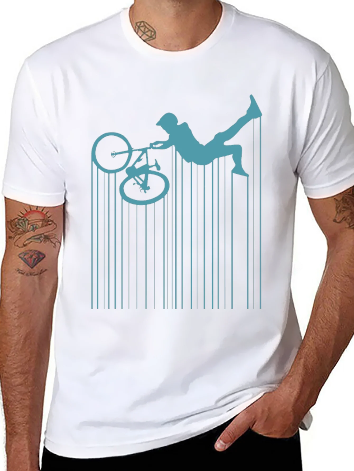 Rebbecca BMX Rider Graphic Tee - Mens Black T-Shirt