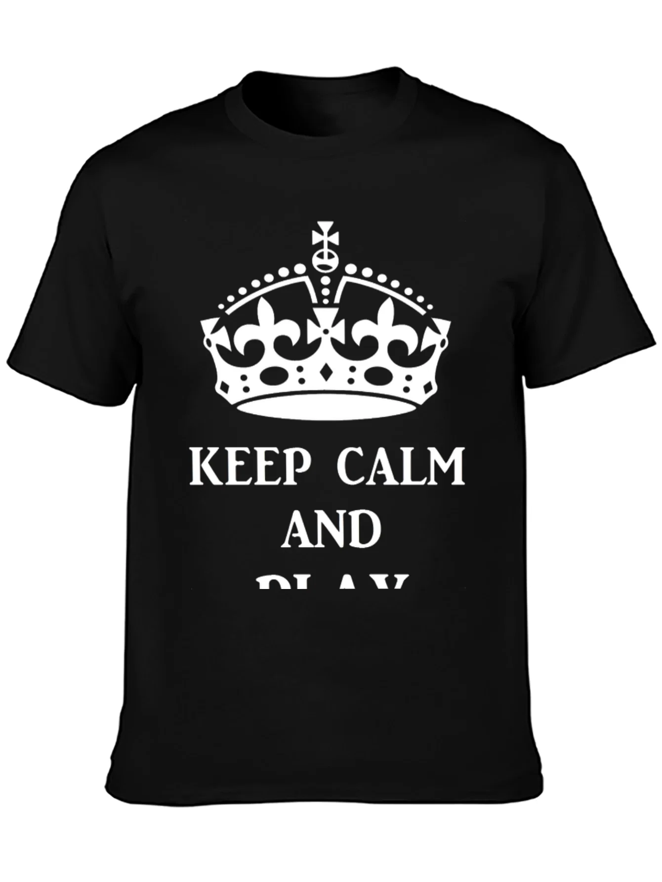 Rebbecca Keep Calm Crown Graphic Tee - Black