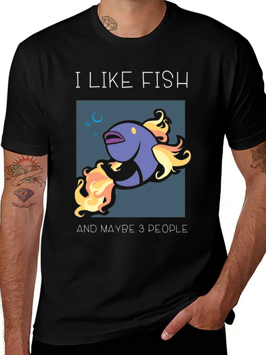 Rebbecca I Like Fish & Maybe 3 People Graphic Tee