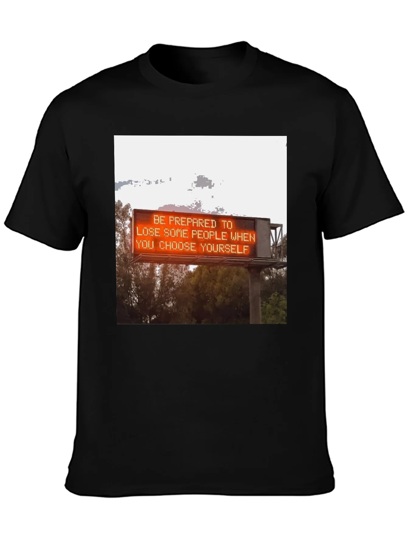 Camiseta Negra con Mensaje Motivacional