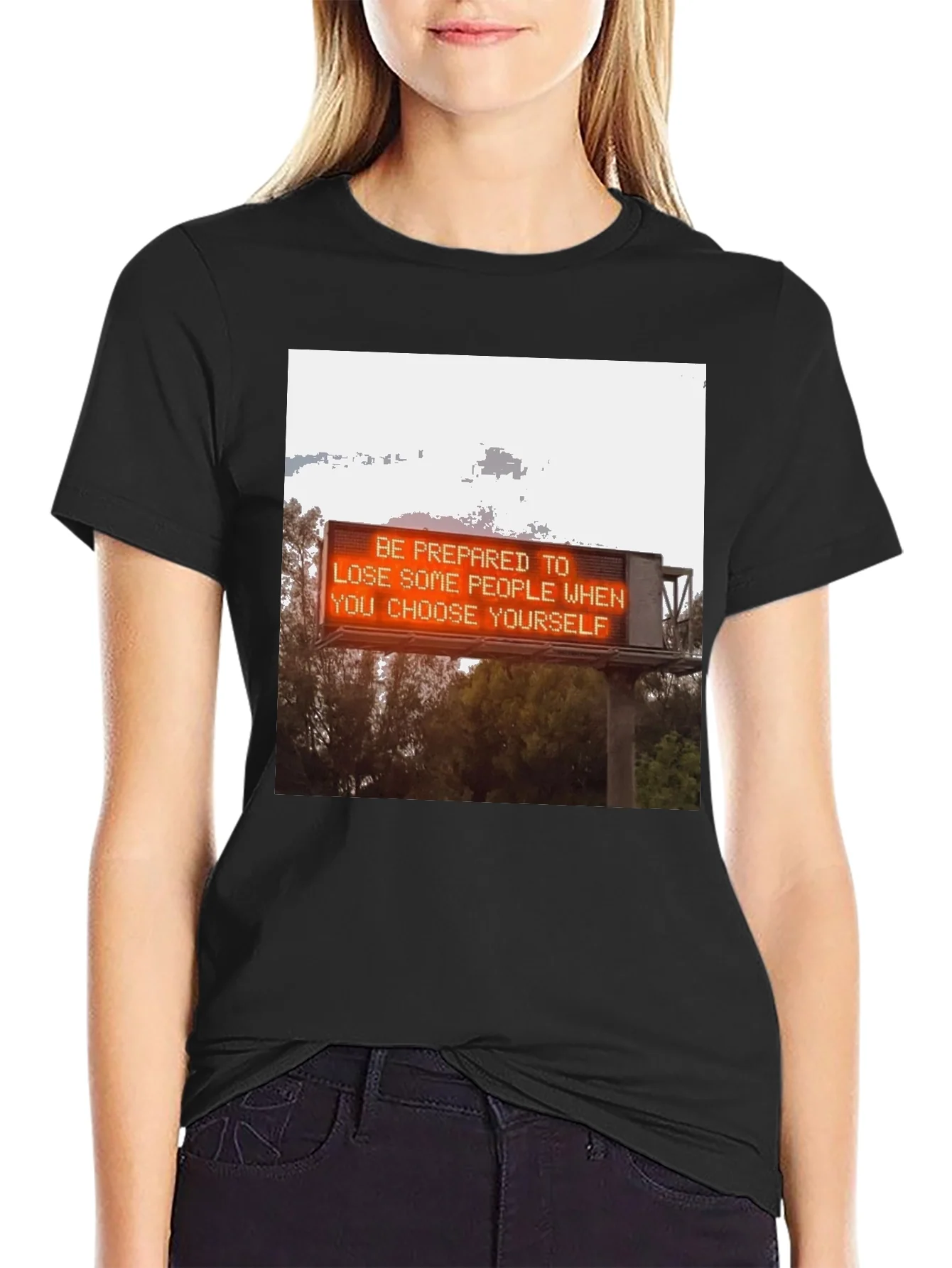 Camiseta Negra con Mensaje Motivacional