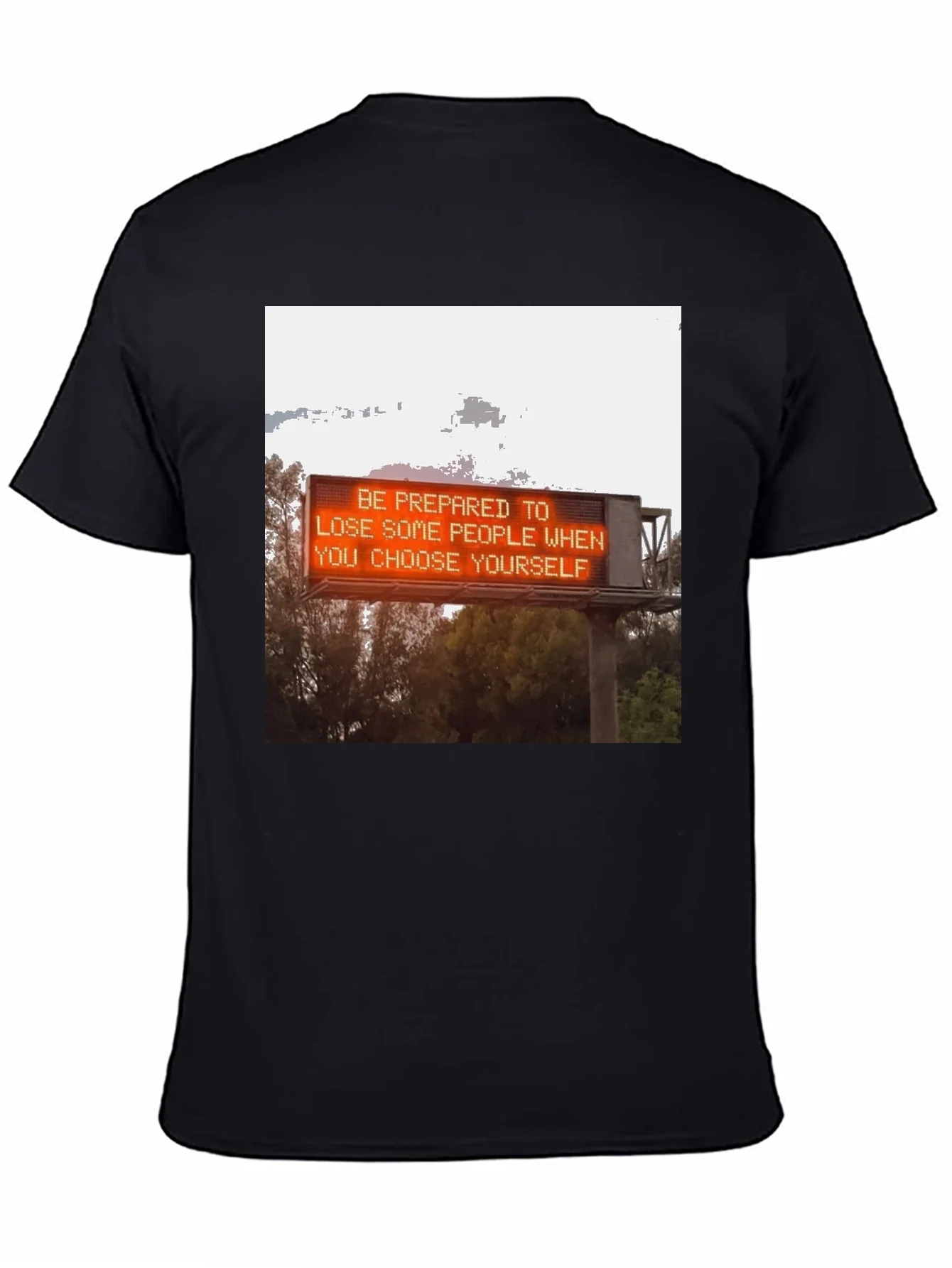 Camiseta Negra con Mensaje Motivacional
