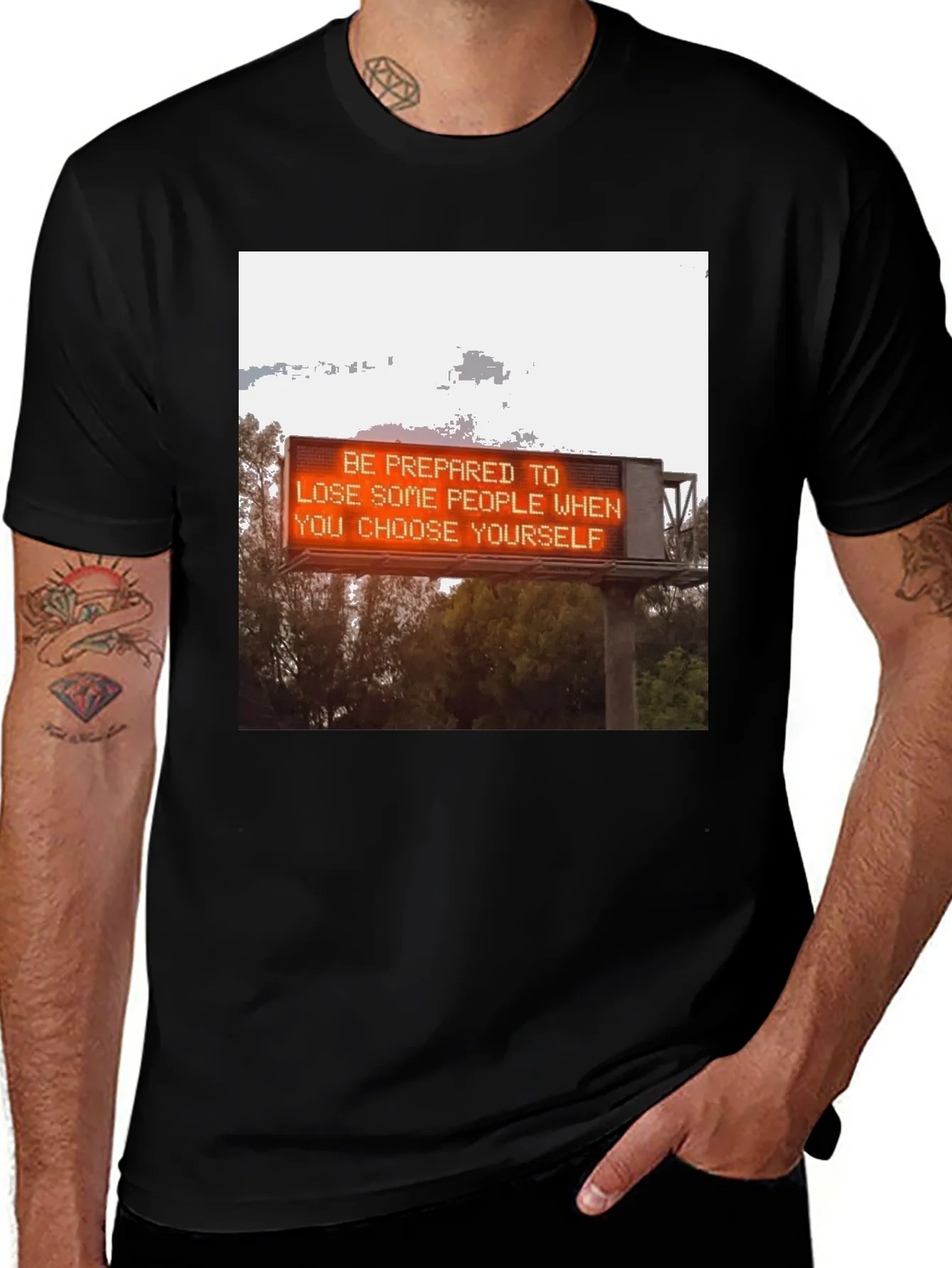 Camiseta Negra con Mensaje Motivacional