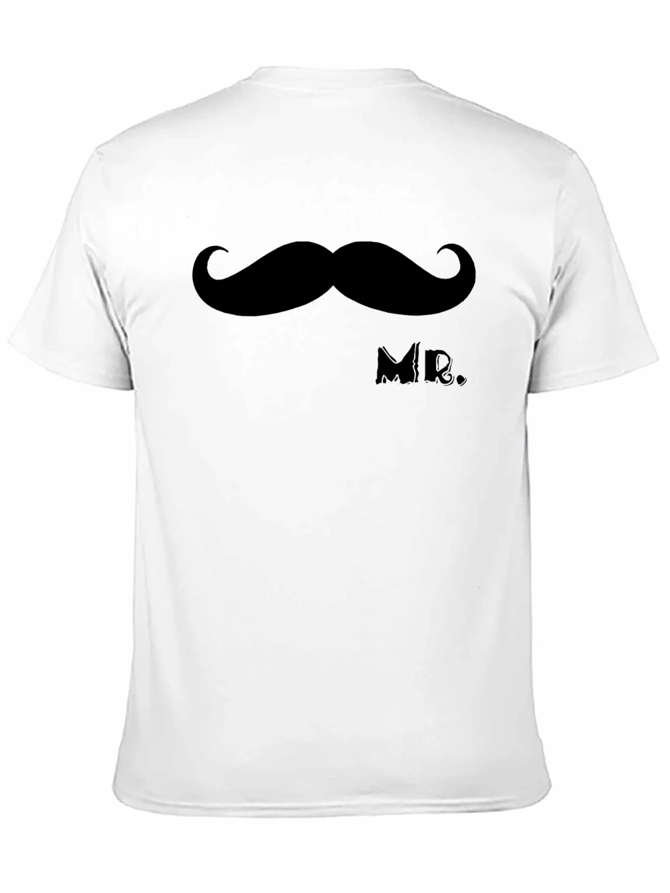Camiseta Negra Bigote MR. Elegante Casual