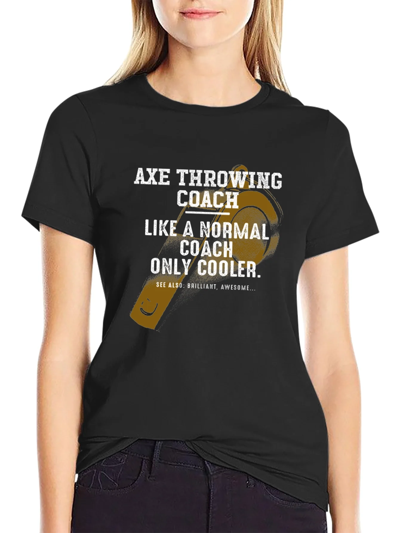 Camiseta Negra para Entrenador de Lanzamiento de Hachas