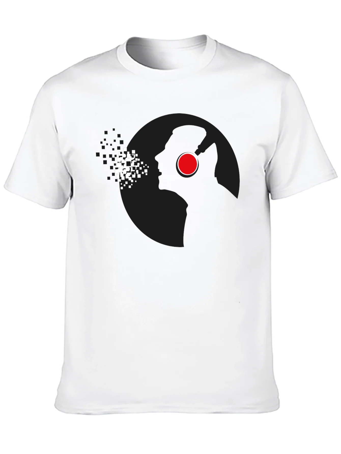Camiseta Negra Hombre Dise?o Abstracto C¨ªrculo