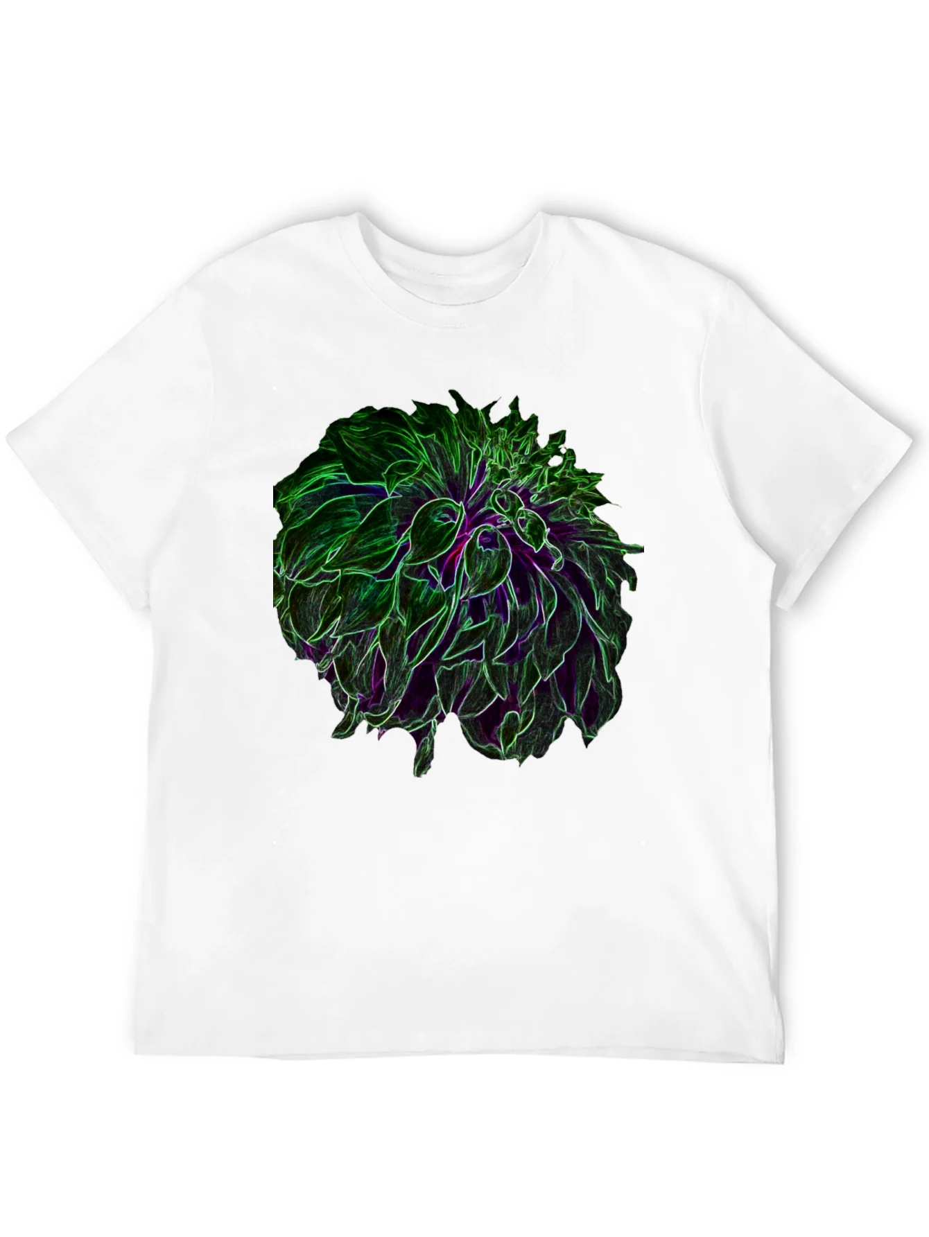 Rebbecca Neon Floral Graphic Black T-Shirt