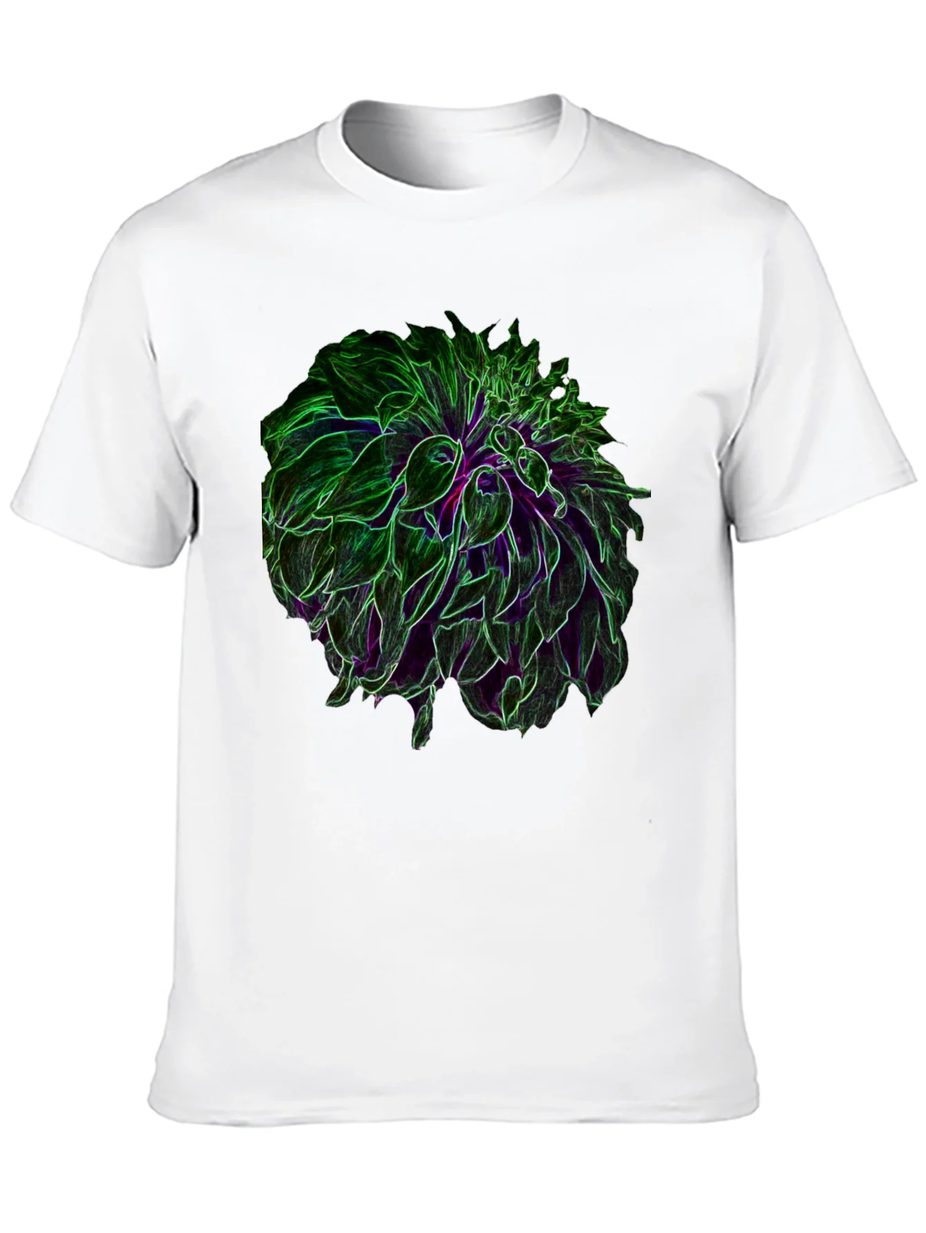 Rebbecca Neon Floral Graphic Black T-Shirt