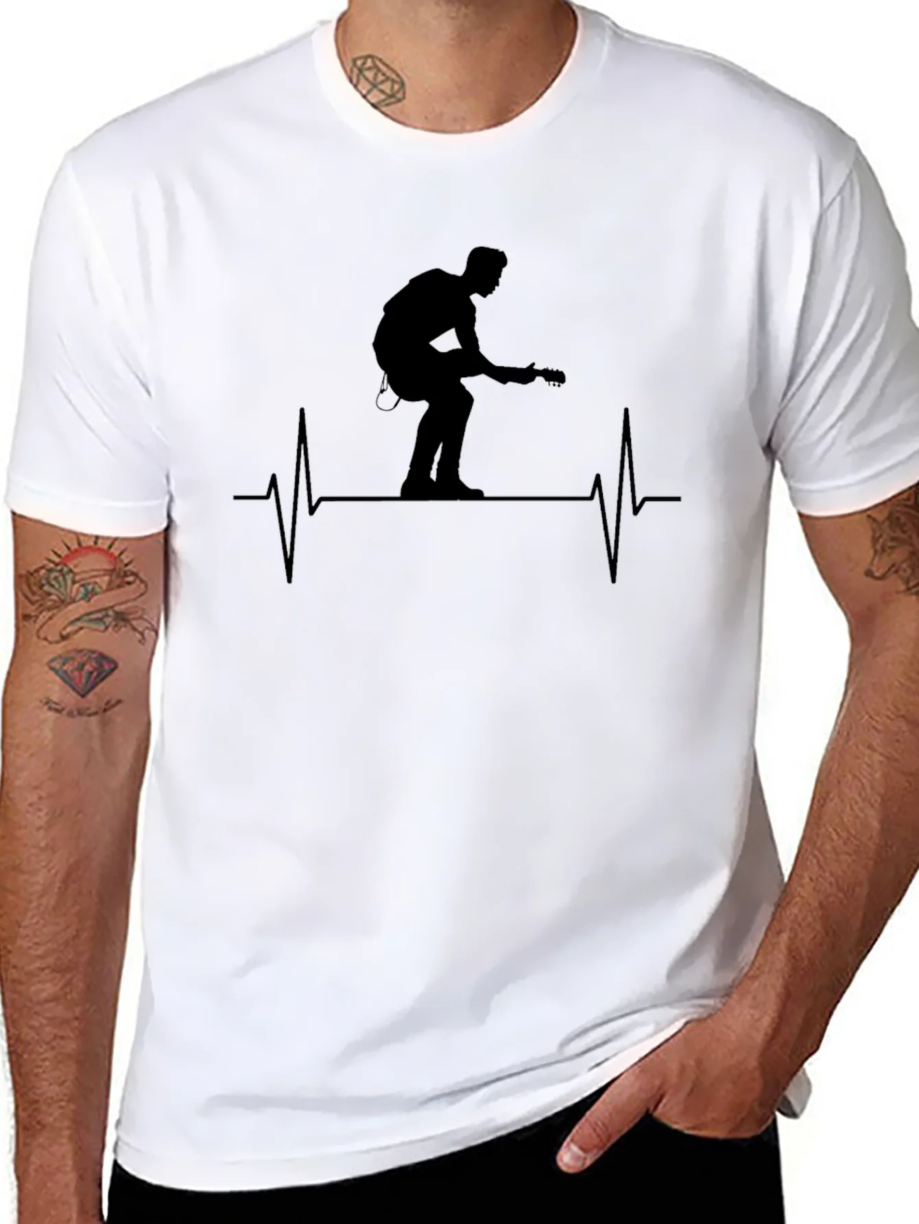 Rebbecca Guitar Player Heartbeat T-Shirt