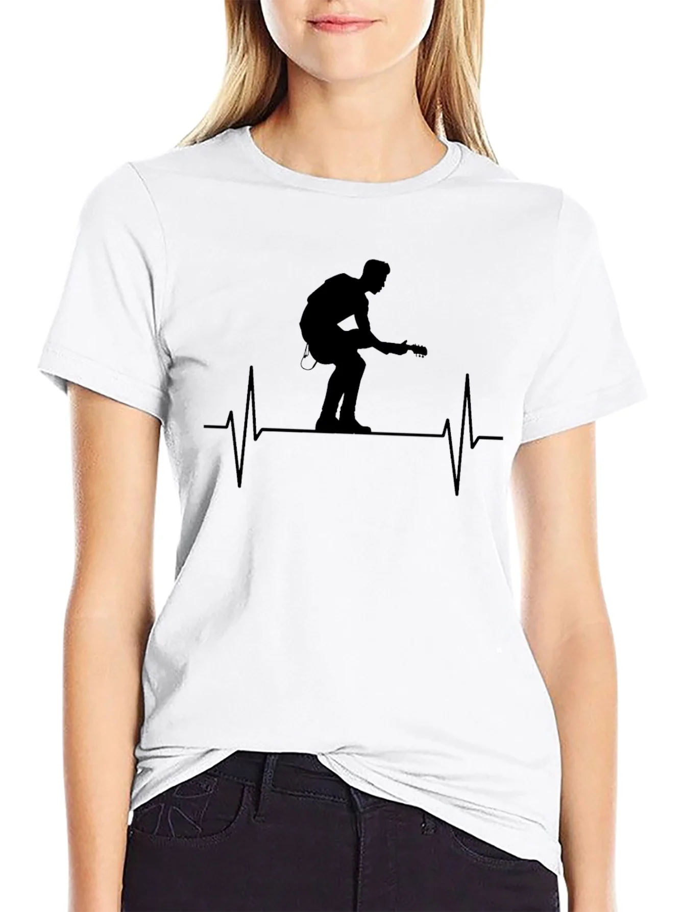 Rebbecca Guitar Player Heartbeat T-Shirt