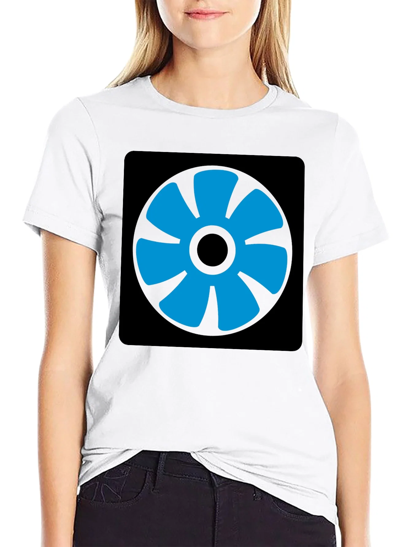 Rebbecca Blue Fan Graphic Black T-Shirt