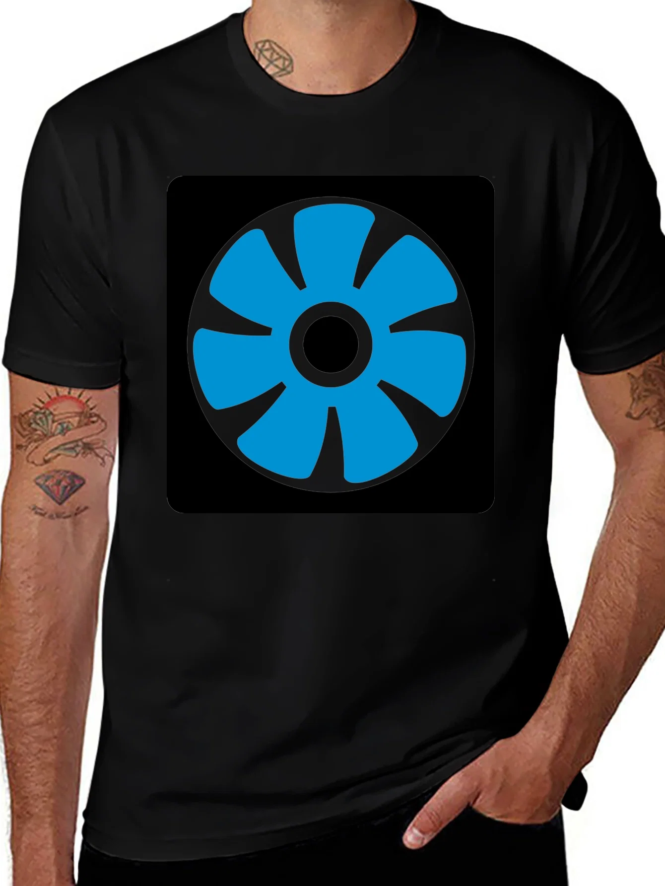 Rebbecca Blue Fan Graphic Black T-Shirt
