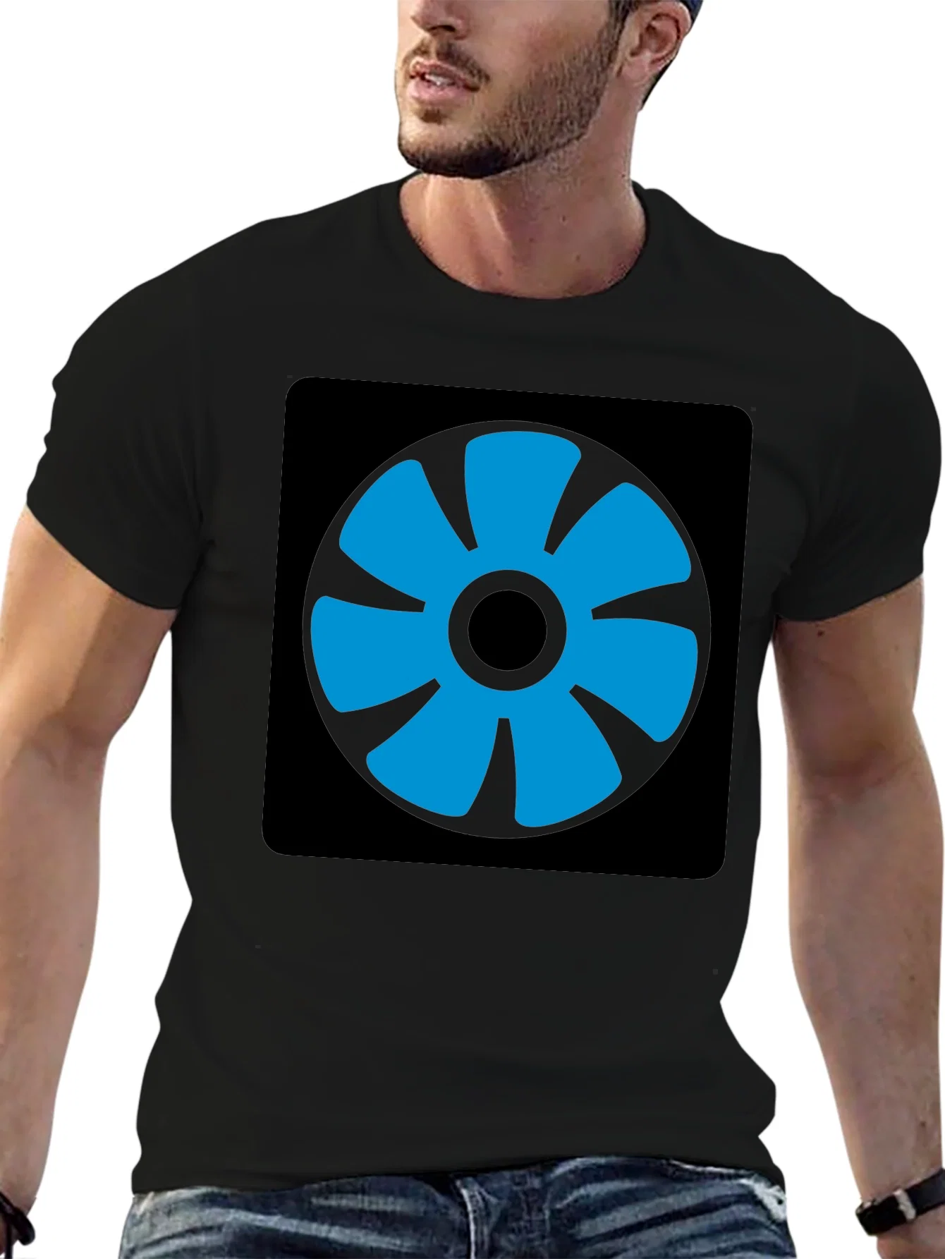 Rebbecca Blue Fan Graphic Black T-Shirt