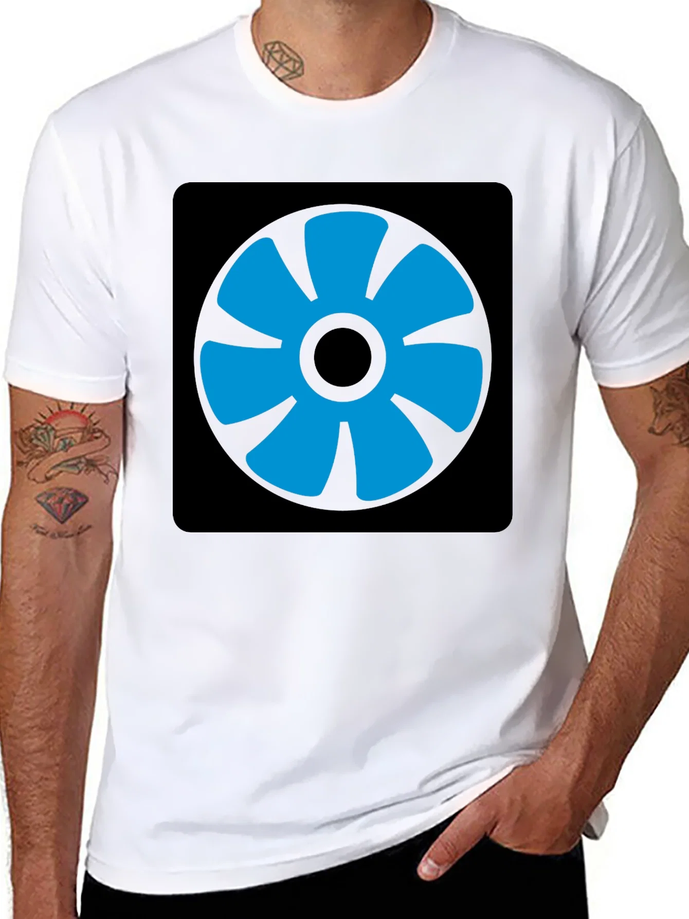 Rebbecca Blue Fan Graphic Black T-Shirt