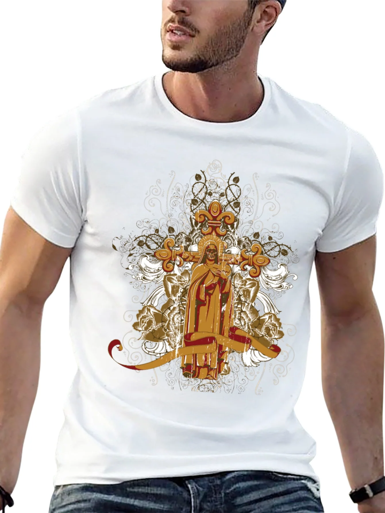 Rebbecca Gothic Skull & Cross T-Shirt