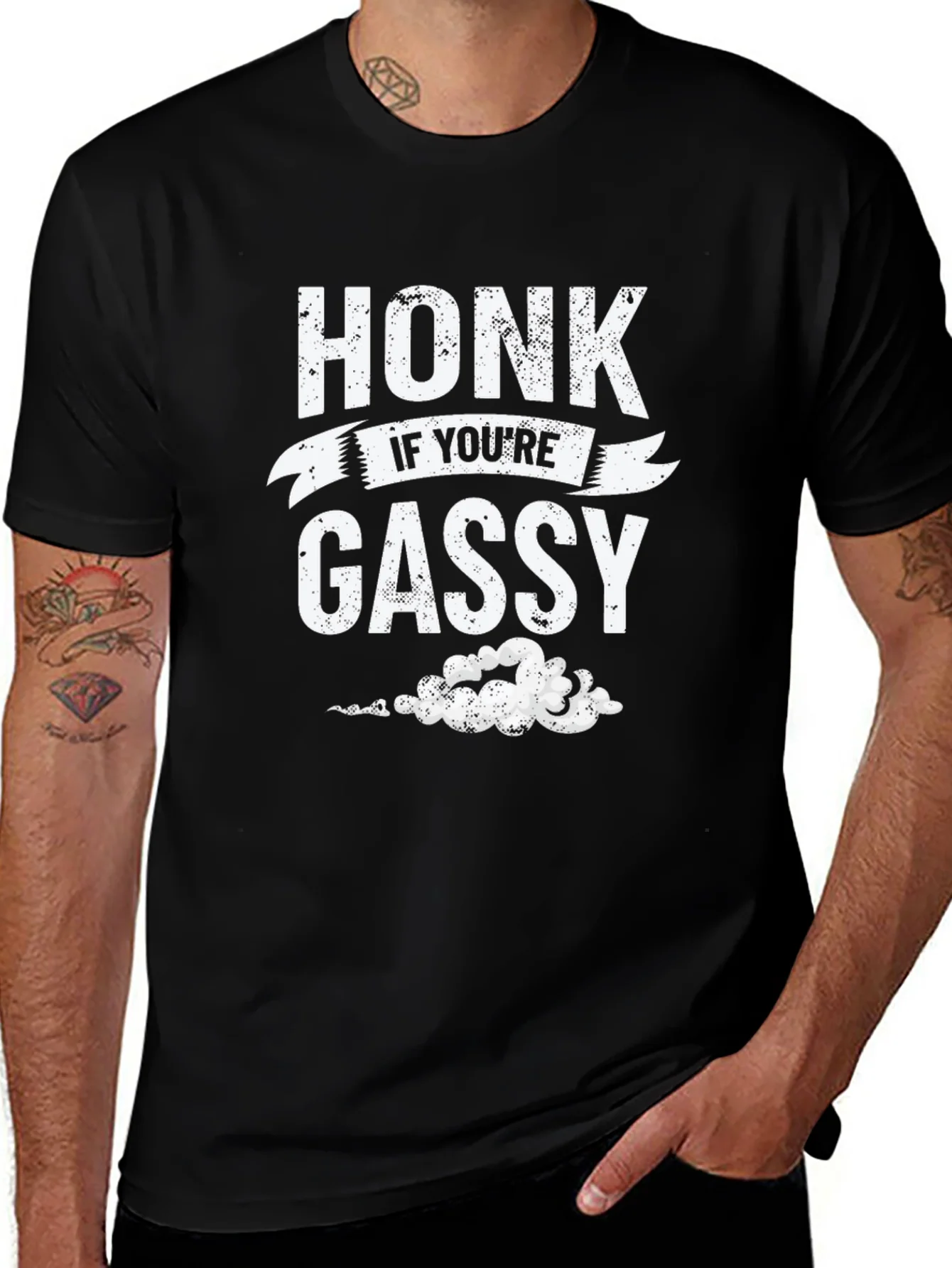 Rebbecca Honk If Youre Gassy Funny Graphic T-Shirt