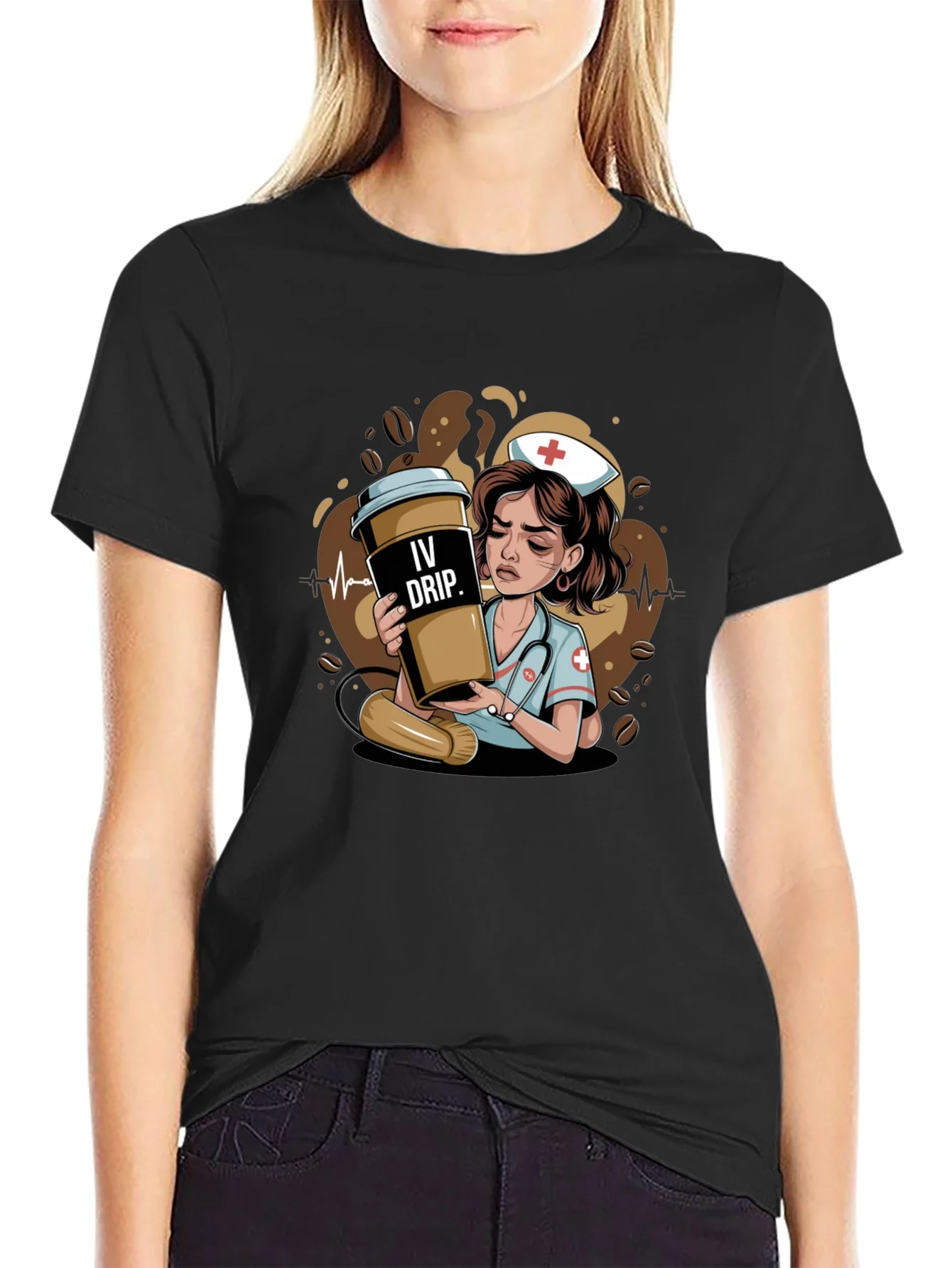 Rebbecca IV Drip Nurse Graphic Tee - Coffee Lover