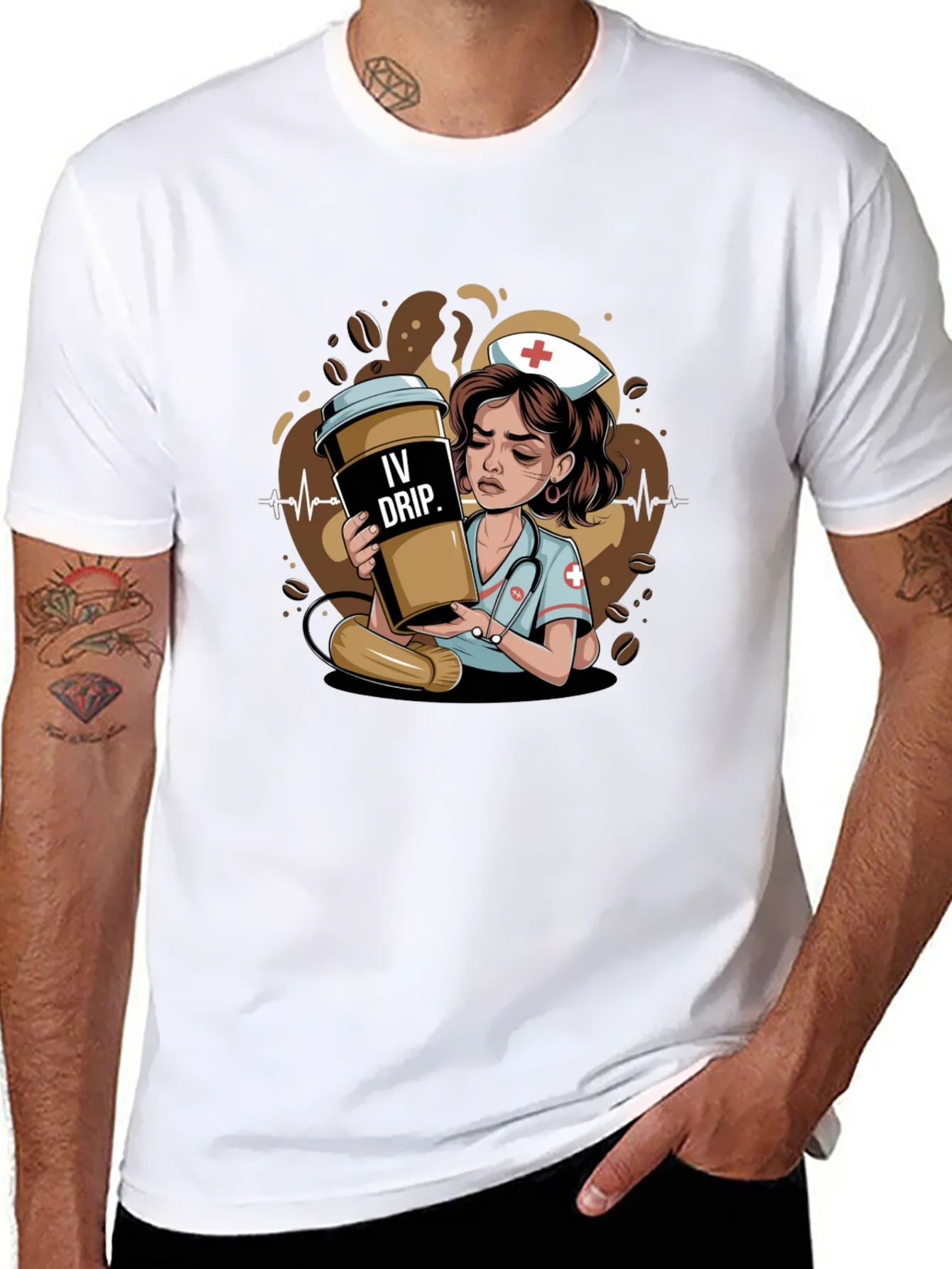 Rebbecca IV Drip Nurse Graphic Tee - Coffee Lover