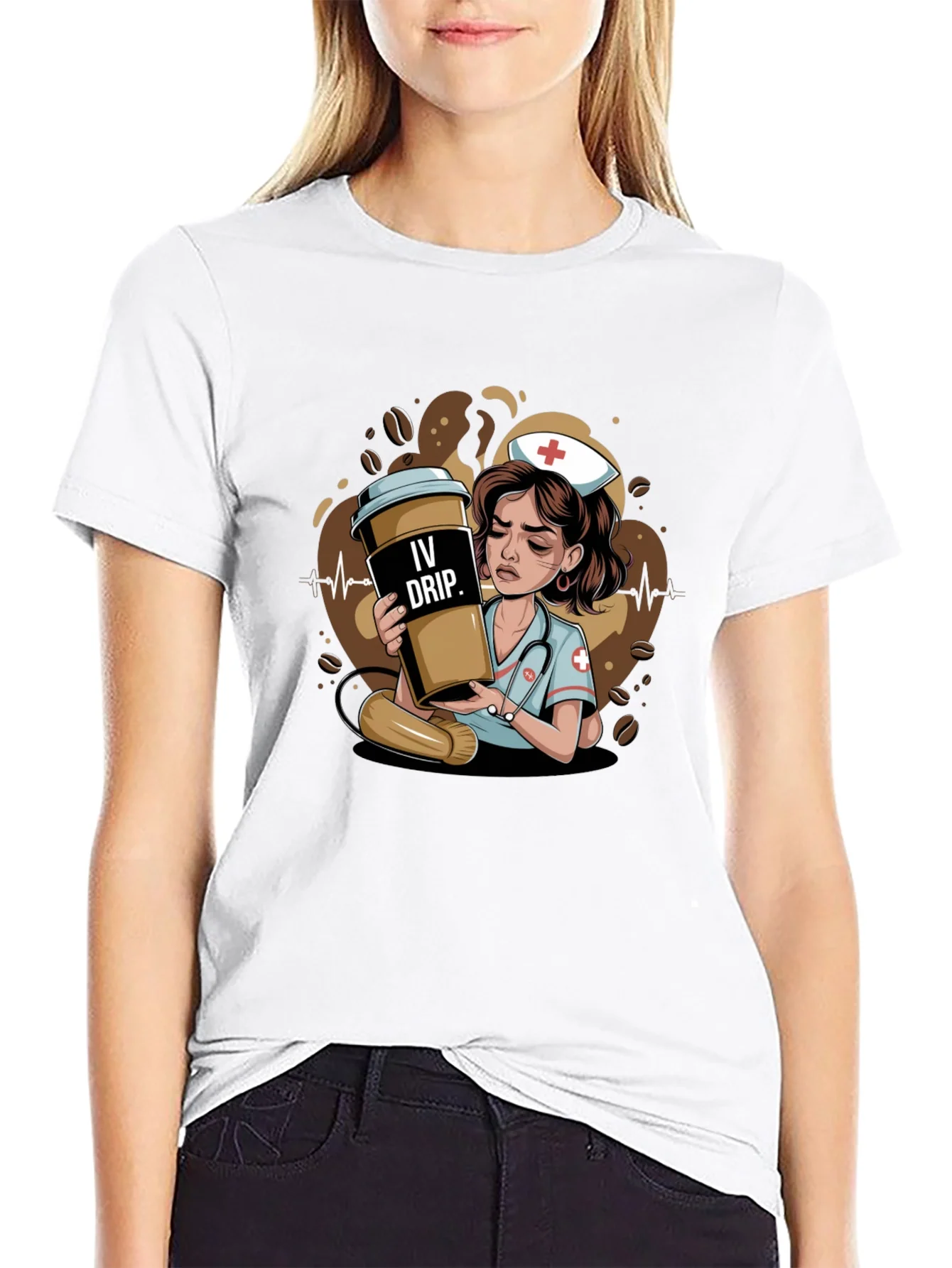 Rebbecca IV Drip Nurse Graphic Tee - Coffee Lover