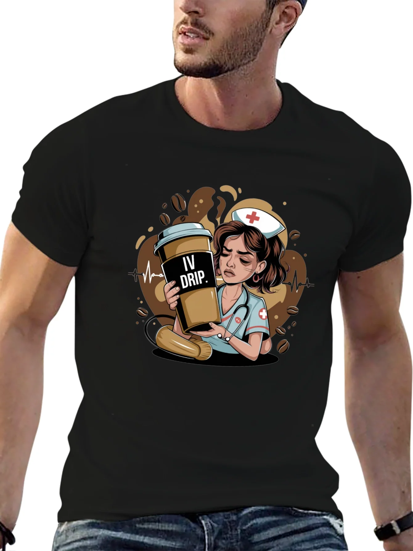 Rebbecca IV Drip Nurse Graphic Tee - Coffee Lover
