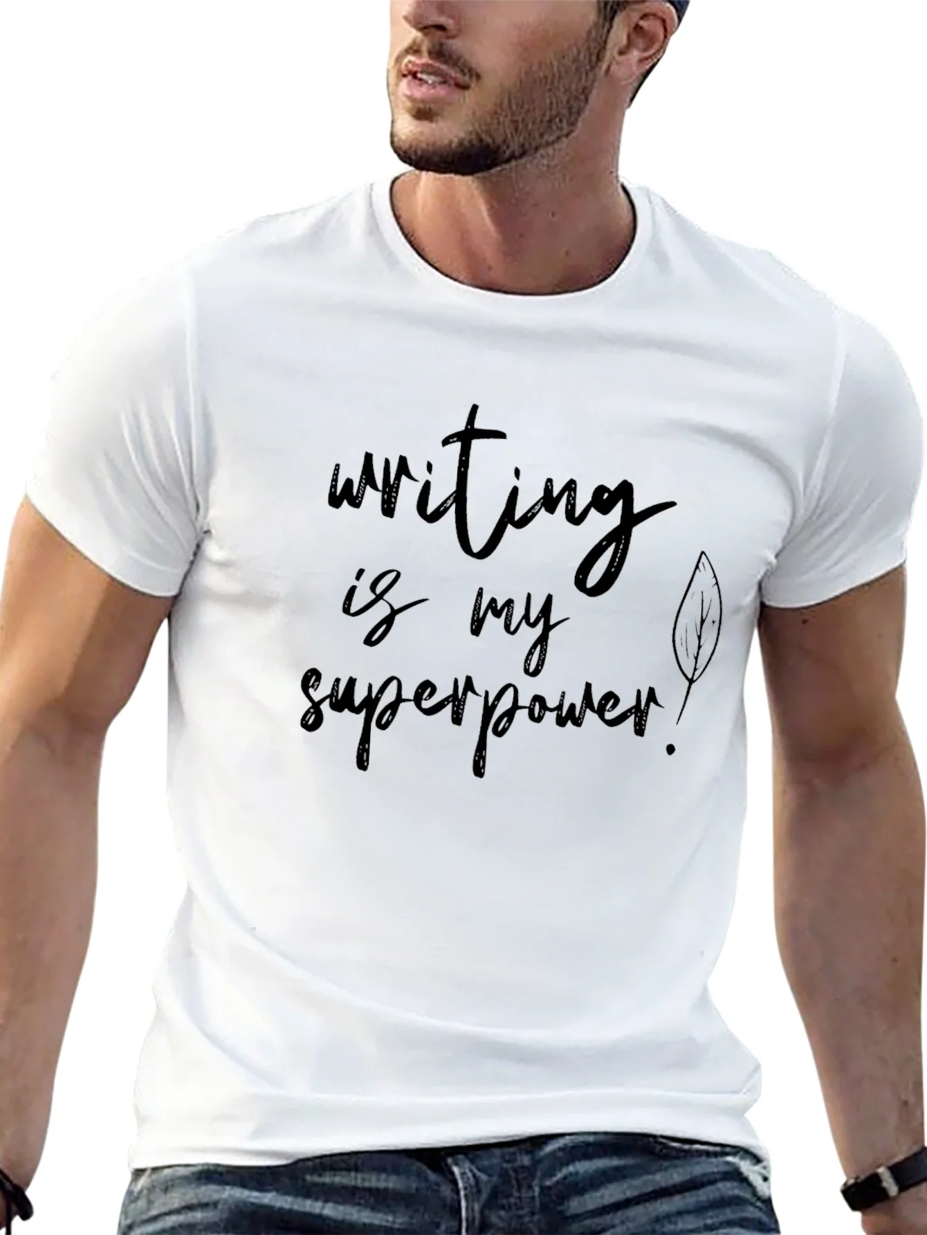 Camiseta Negra: Escribir es mi Superpoder