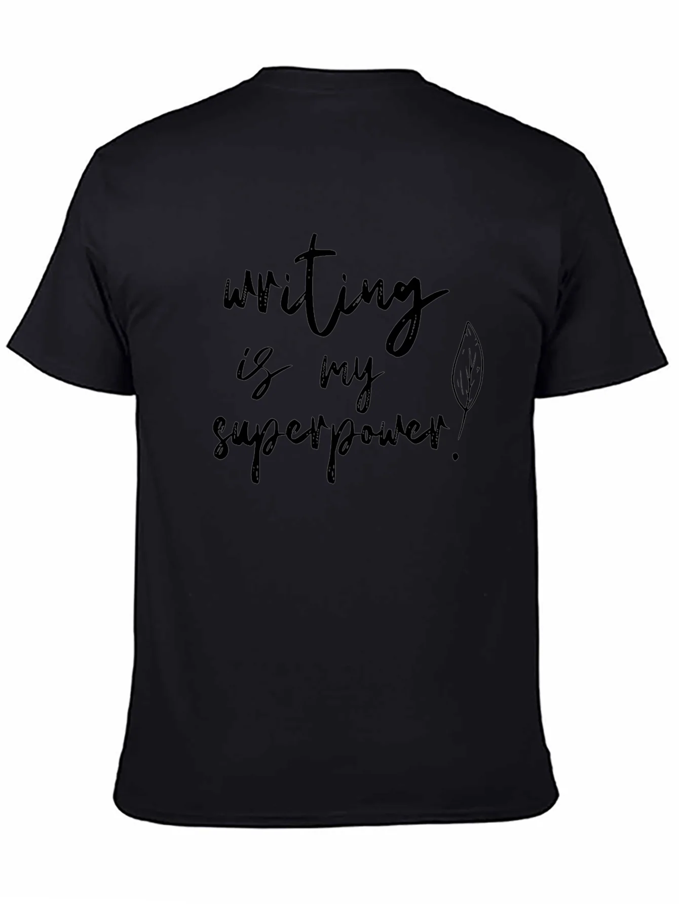 Camiseta Negra: Escribir es mi Superpoder