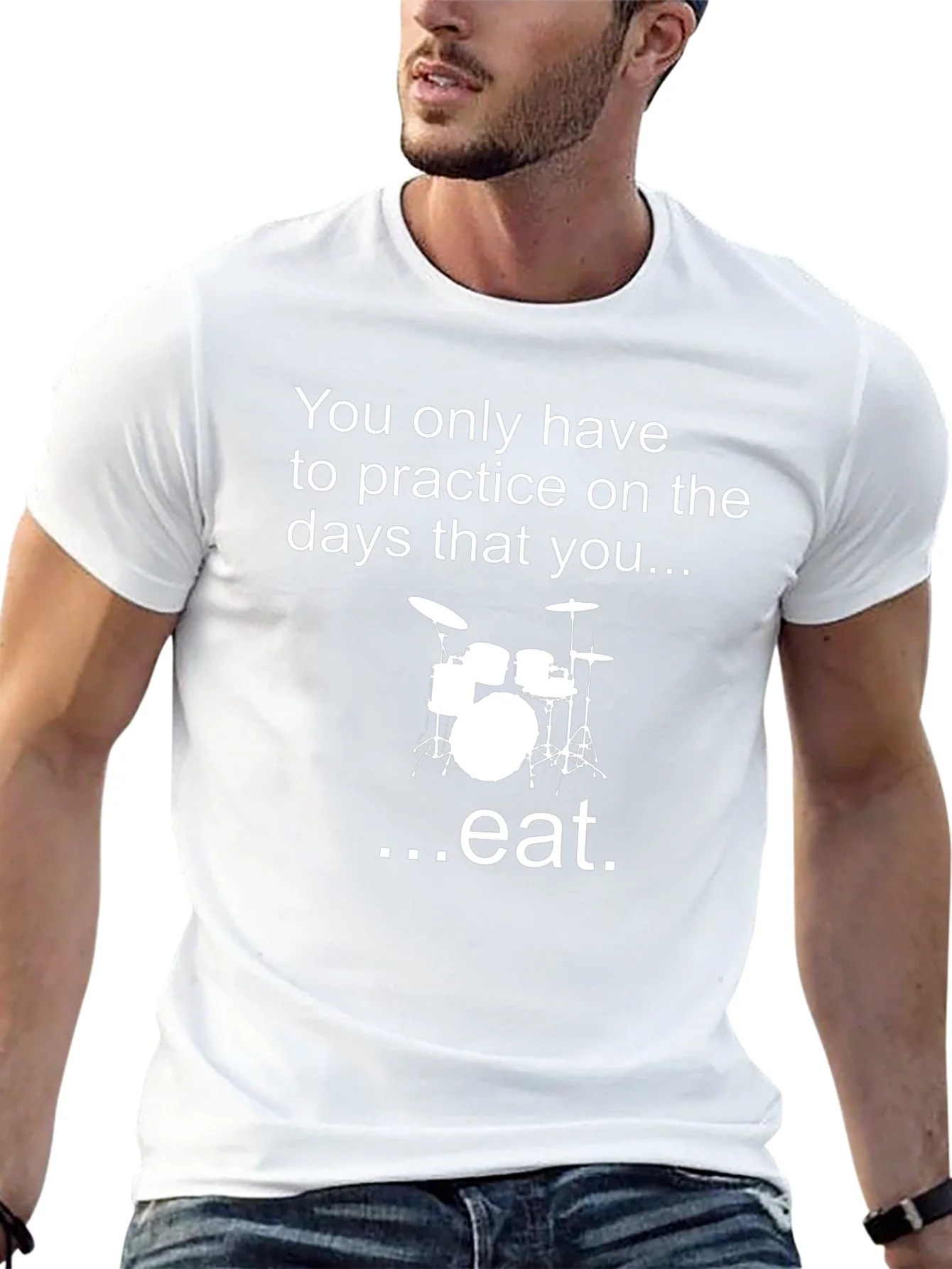 Camiseta Negra: ?Practica Solo los D¨ªas Que Comes!