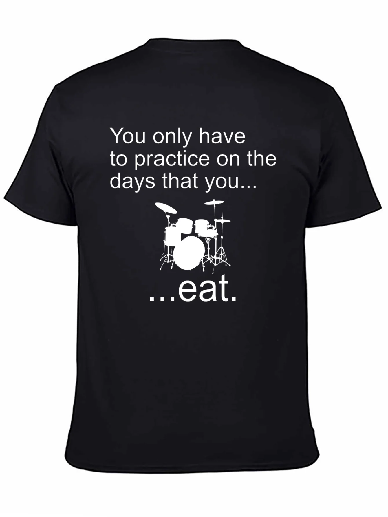 Camiseta Negra: ?Practica Solo los D¨ªas Que Comes!