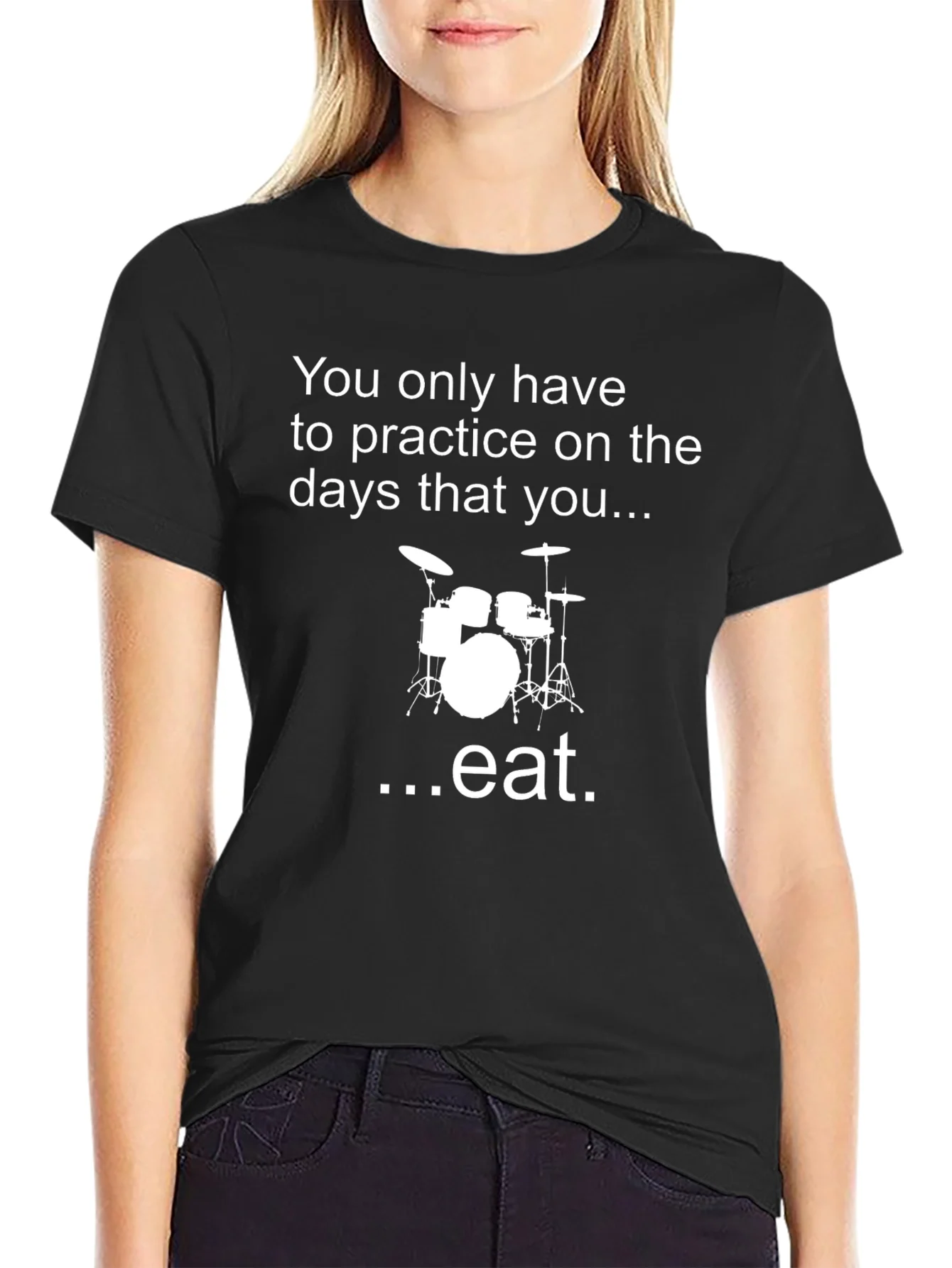 Camiseta Negra: ?Practica Solo los D¨ªas Que Comes!