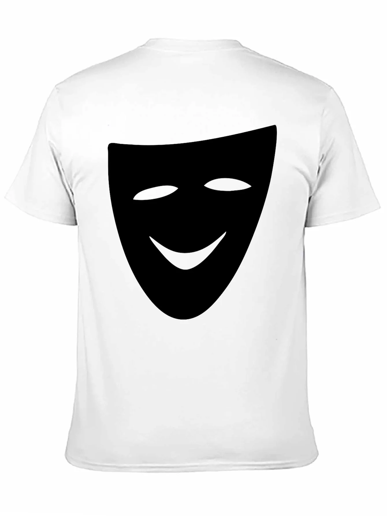 Camiseta Negra con M¨¢scara de Teatro Sonriente