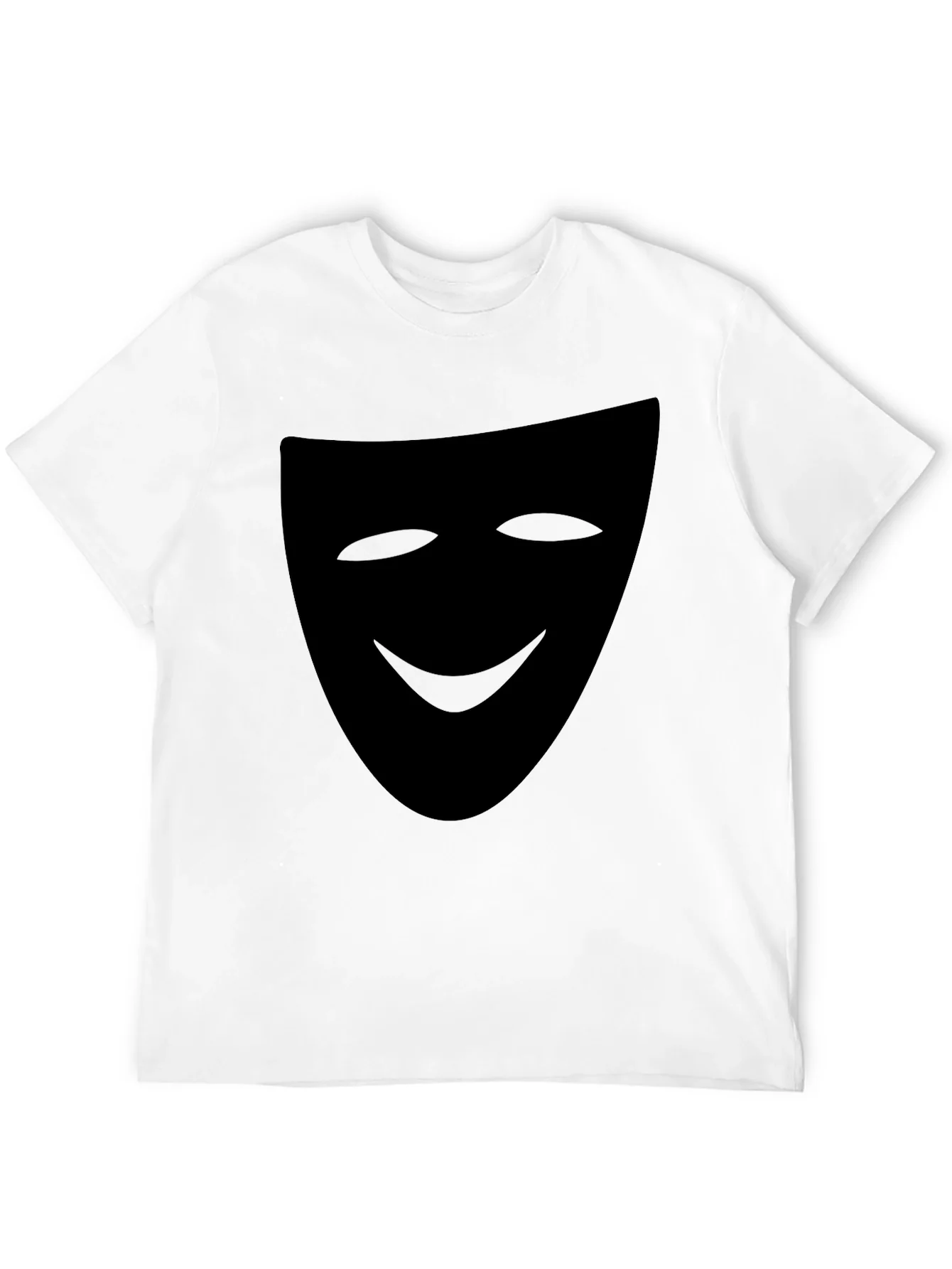 Camiseta Negra con M¨¢scara de Teatro Sonriente