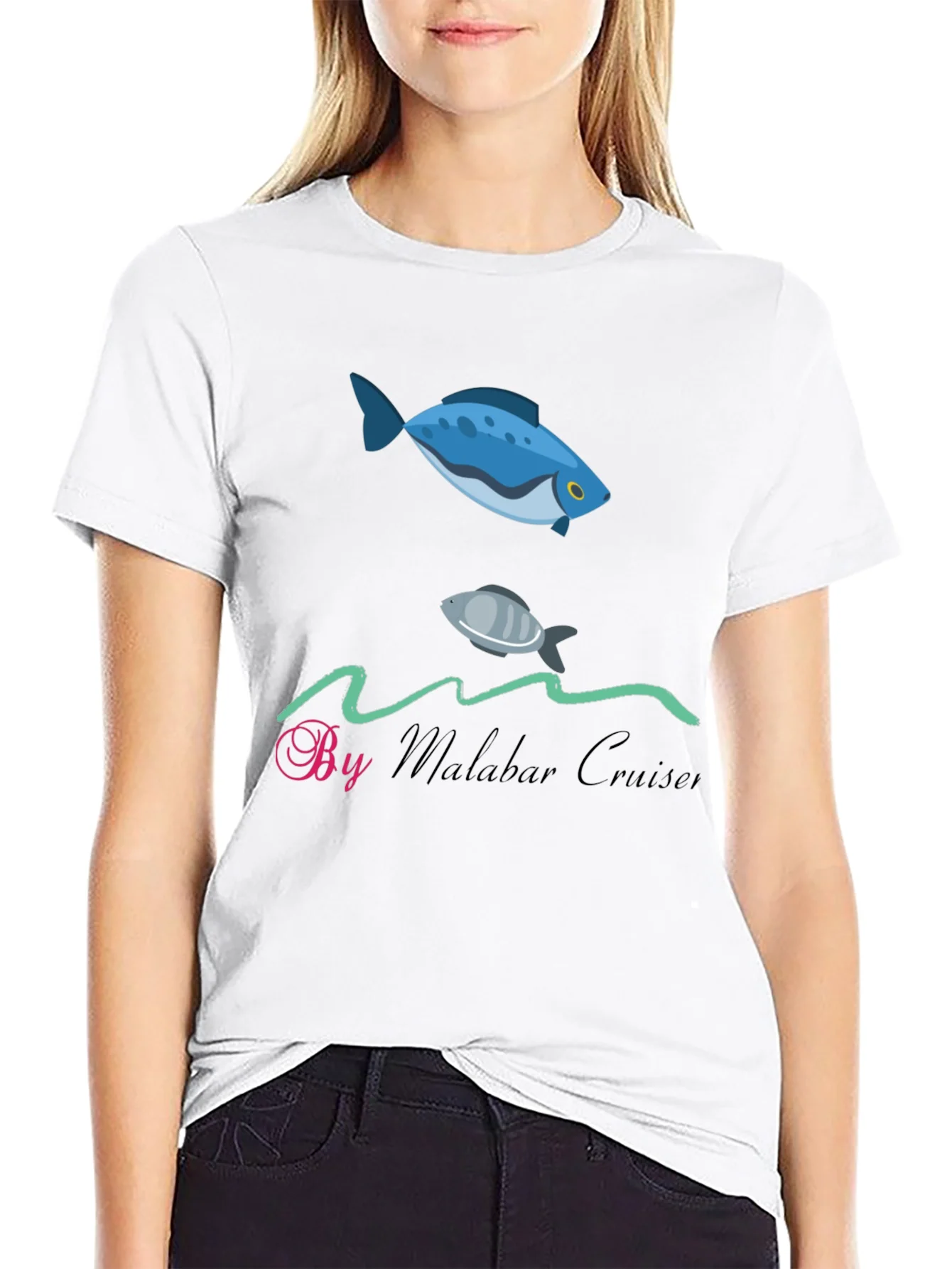 Camiseta Negra By Malabar Cruiser Peces