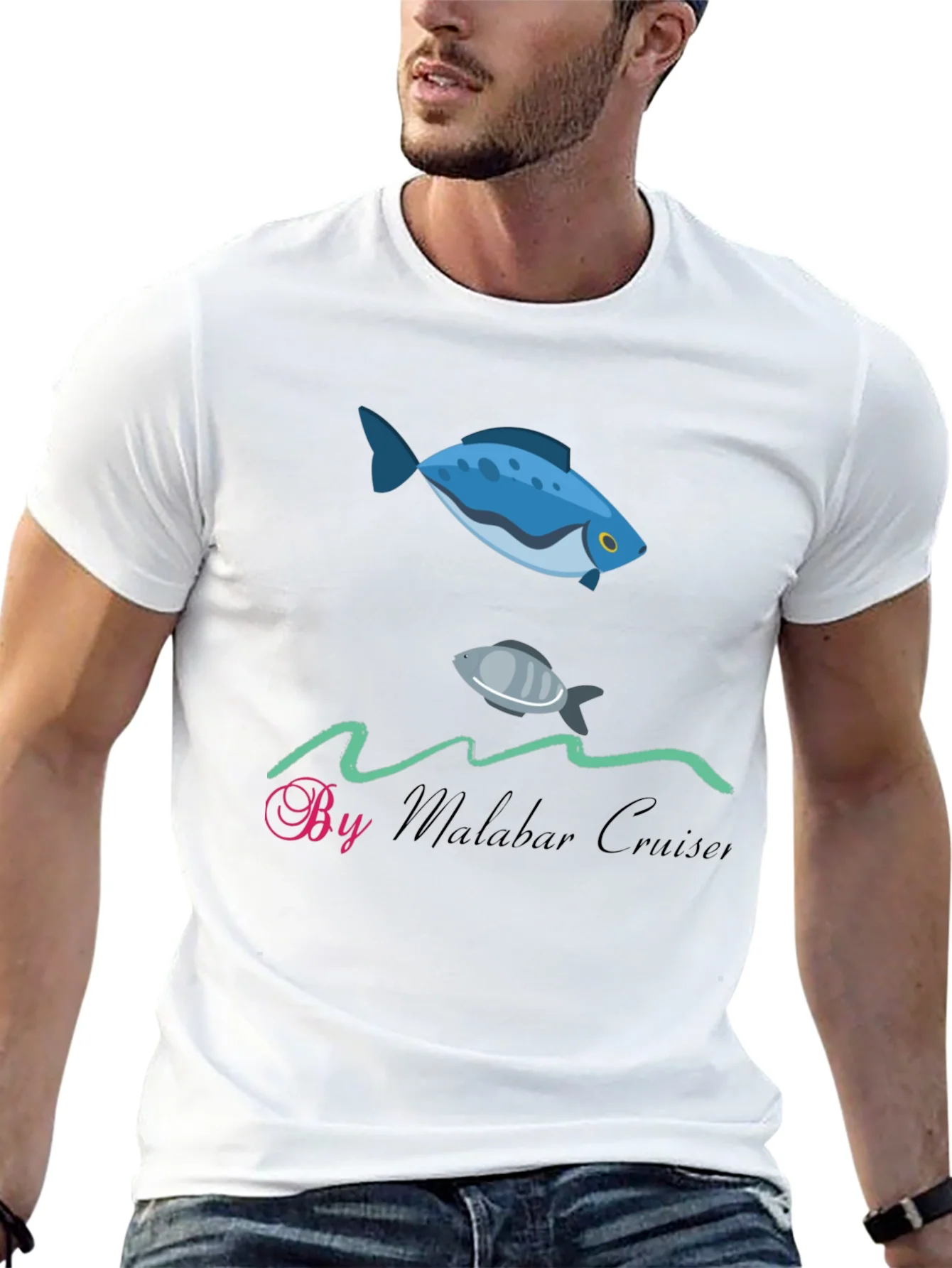 Camiseta Negra By Malabar Cruiser Peces
