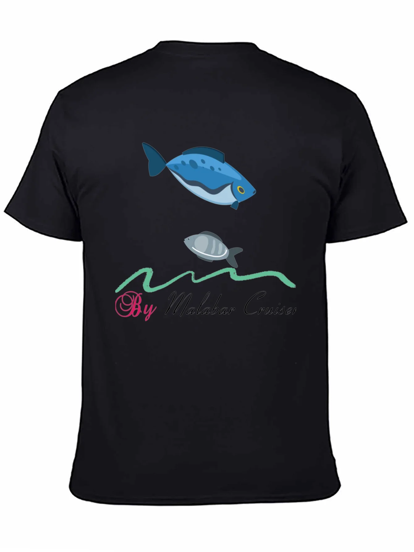 Camiseta Negra By Malabar Cruiser Peces