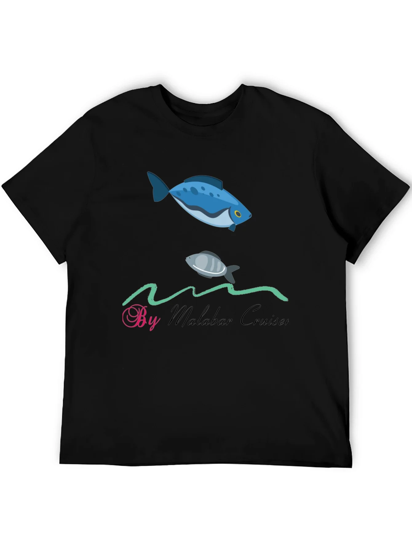 Camiseta Negra By Malabar Cruiser Peces