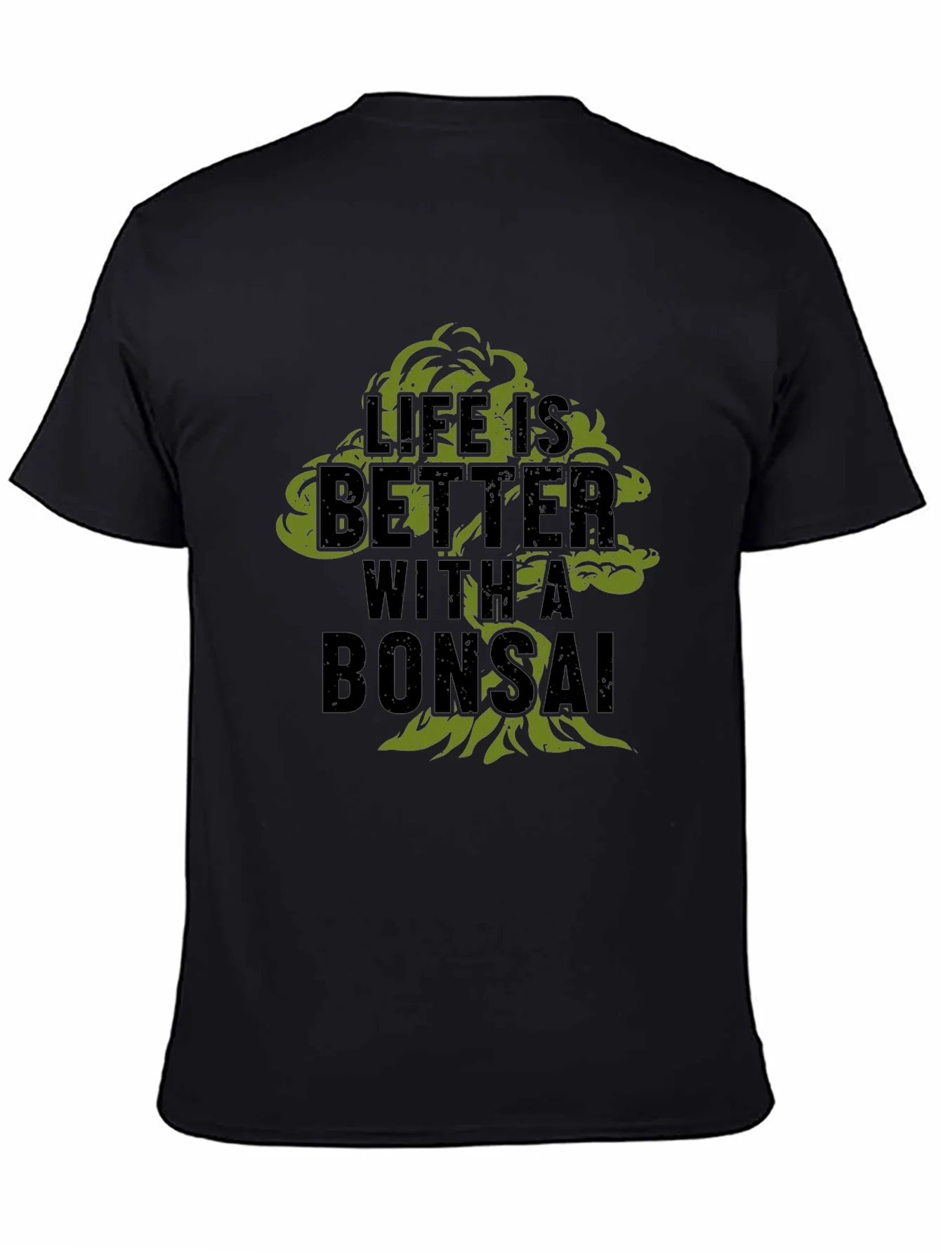 Camiseta Negra Hombre - Dise?o Bons¨¢i