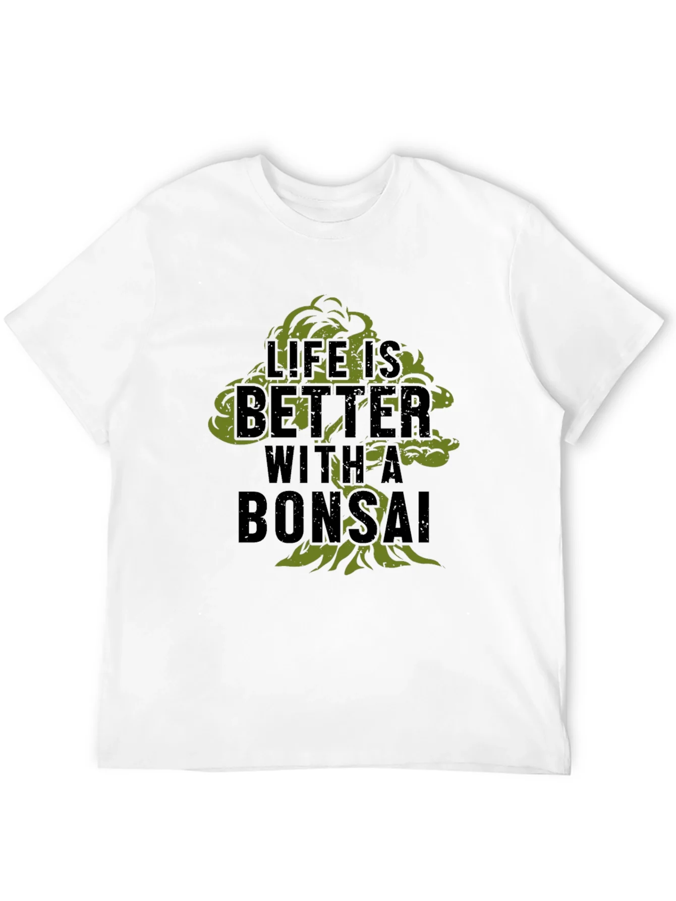 Camiseta Negra Hombre - Dise?o Bons¨¢i