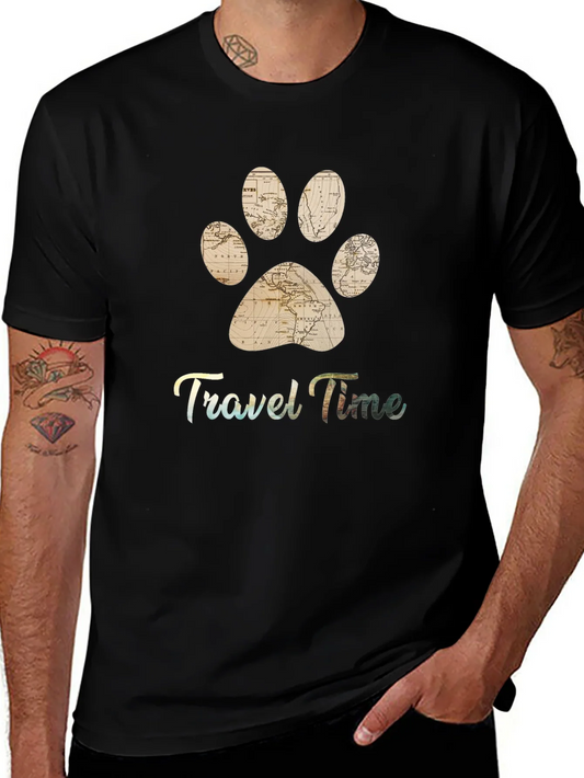 Rebbecca Travel Time Pet Paw Print T-Shirt