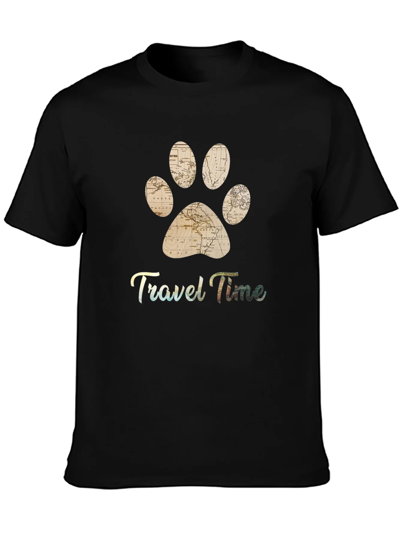 Rebbecca Travel Time Pet Paw Print T-Shirt