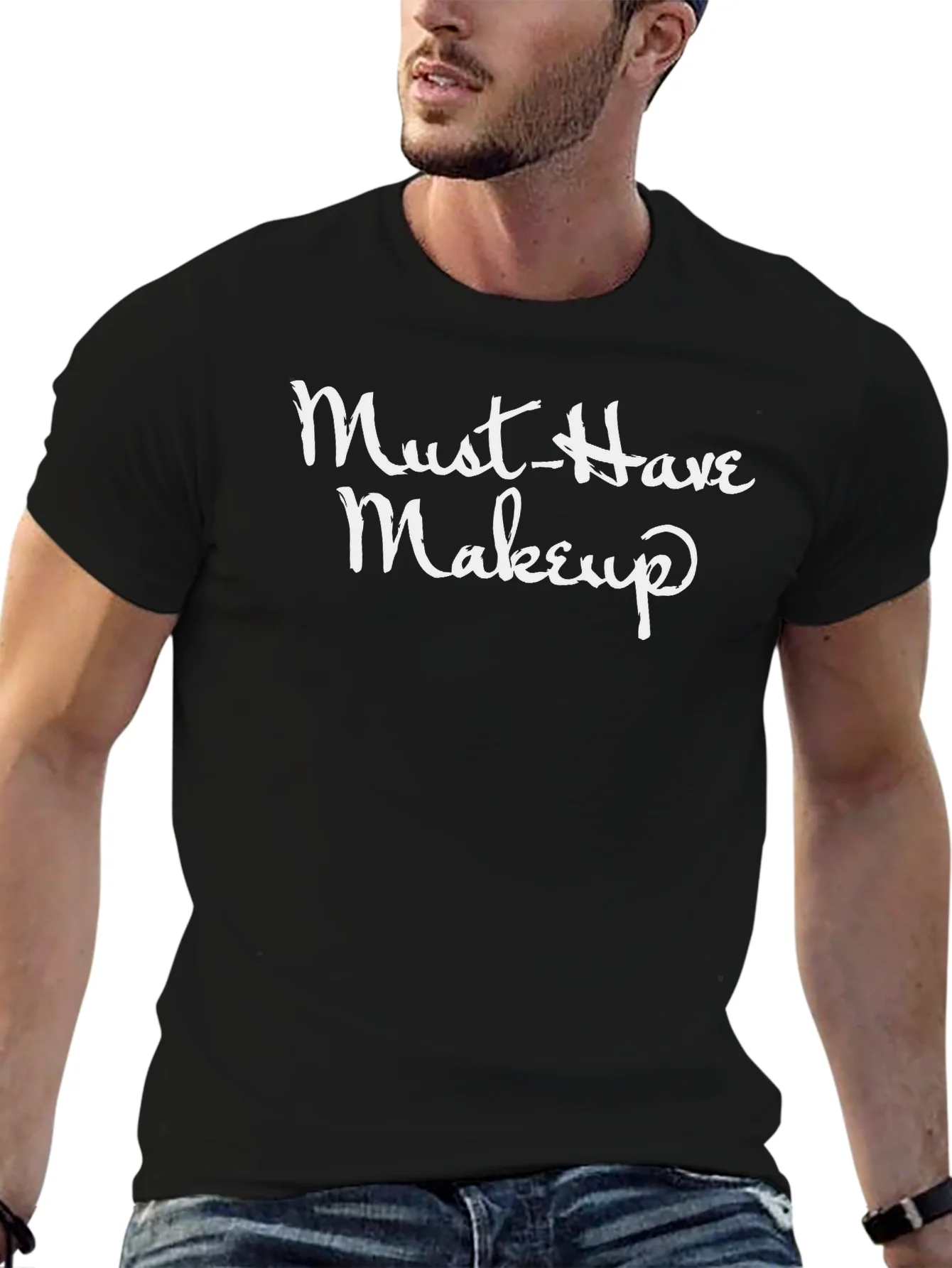 Camiseta Negra Must-Have Makeup Estilo Casual
