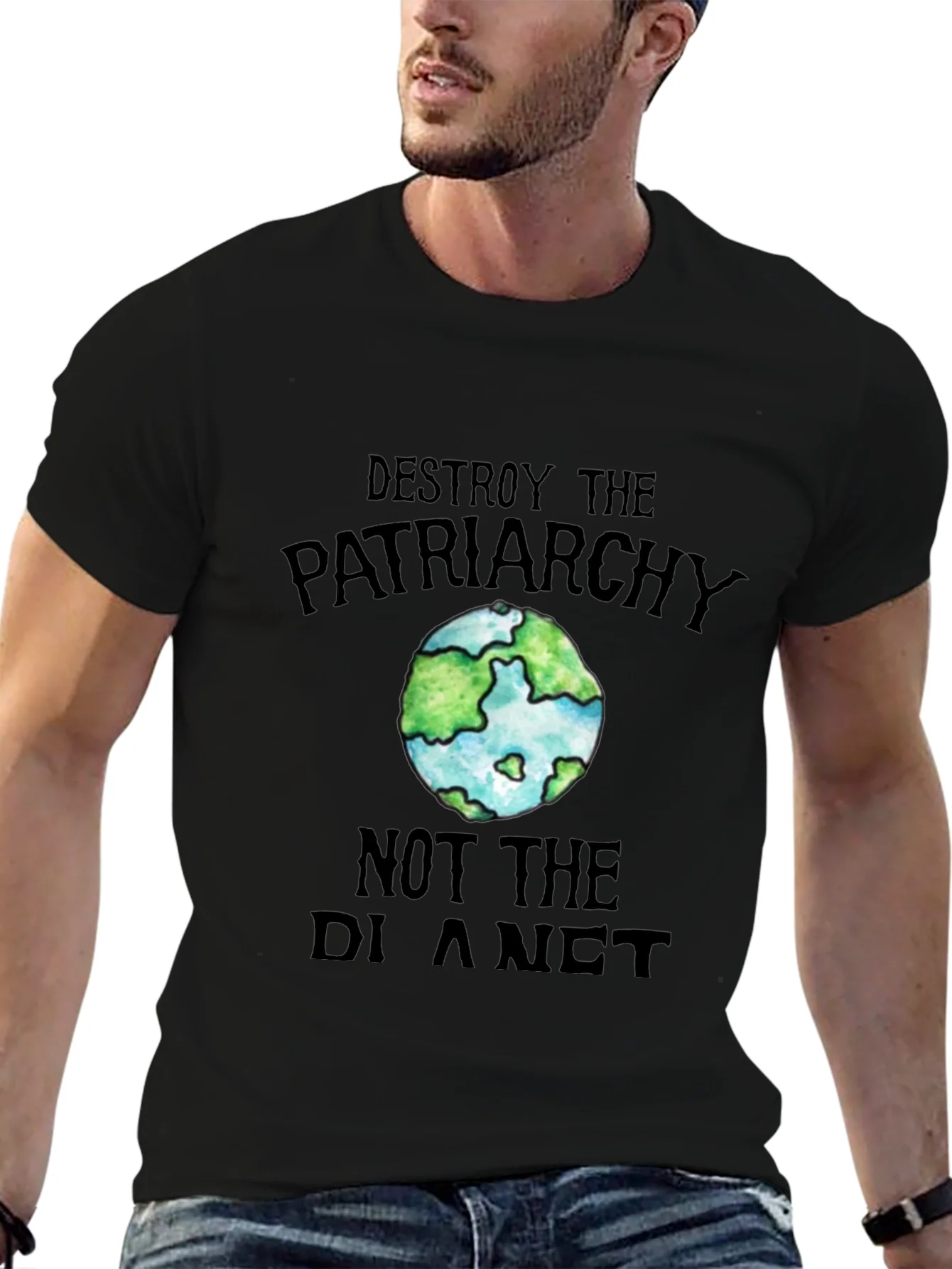 Rebbecca Destroy Patriarchy Earth Graphic Tee
