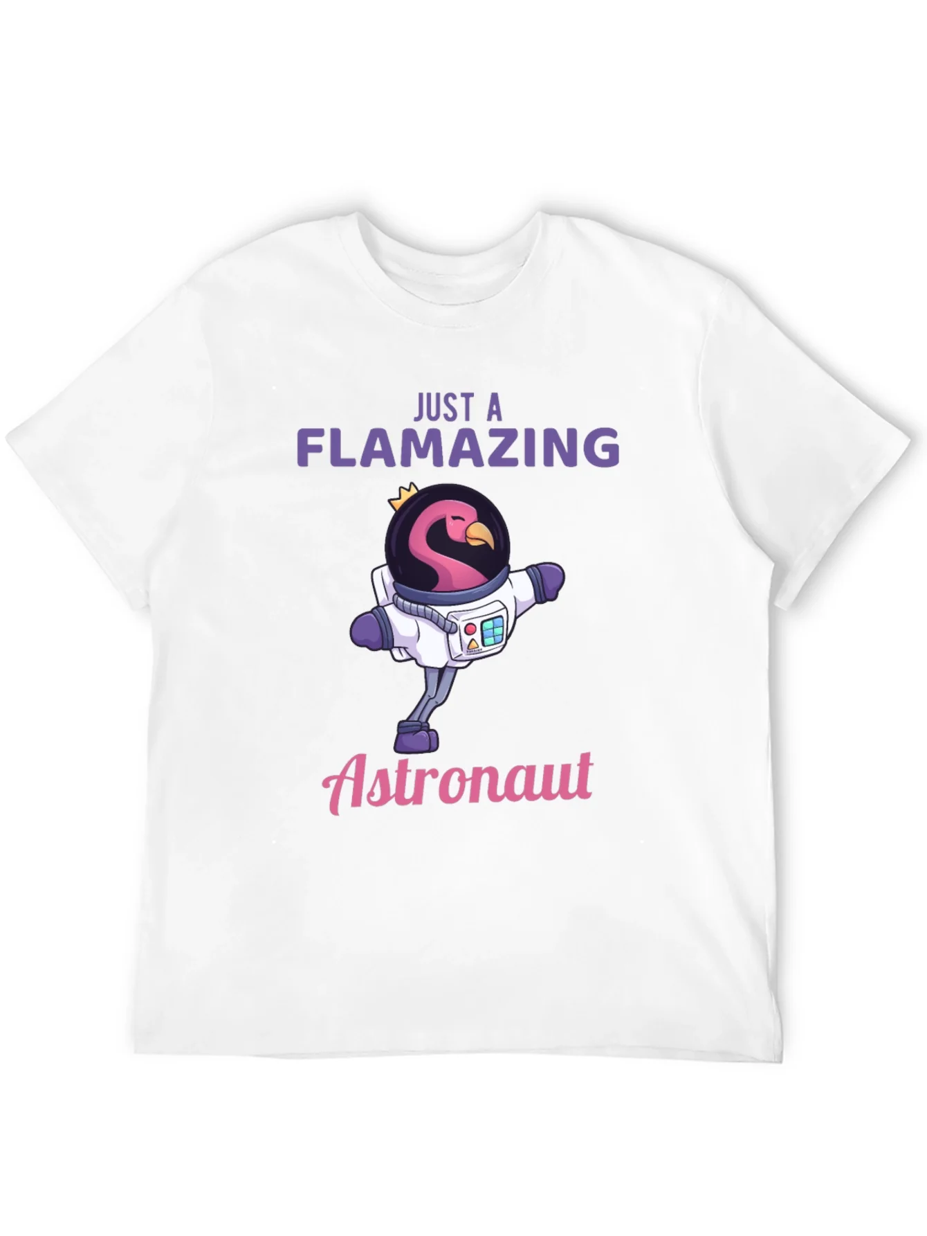 Camiseta Negra Flamenco Astronauta - ?Flamazing!