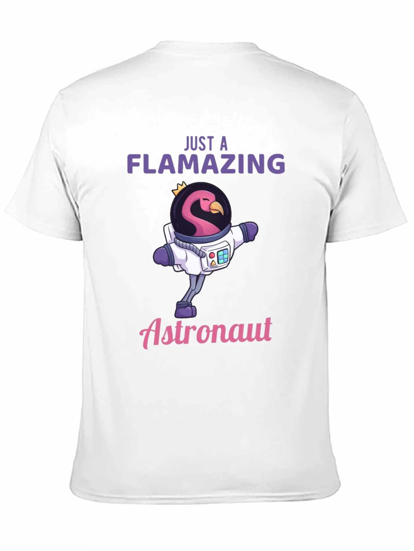 Camiseta Negra Flamenco Astronauta - ?Flamazing!