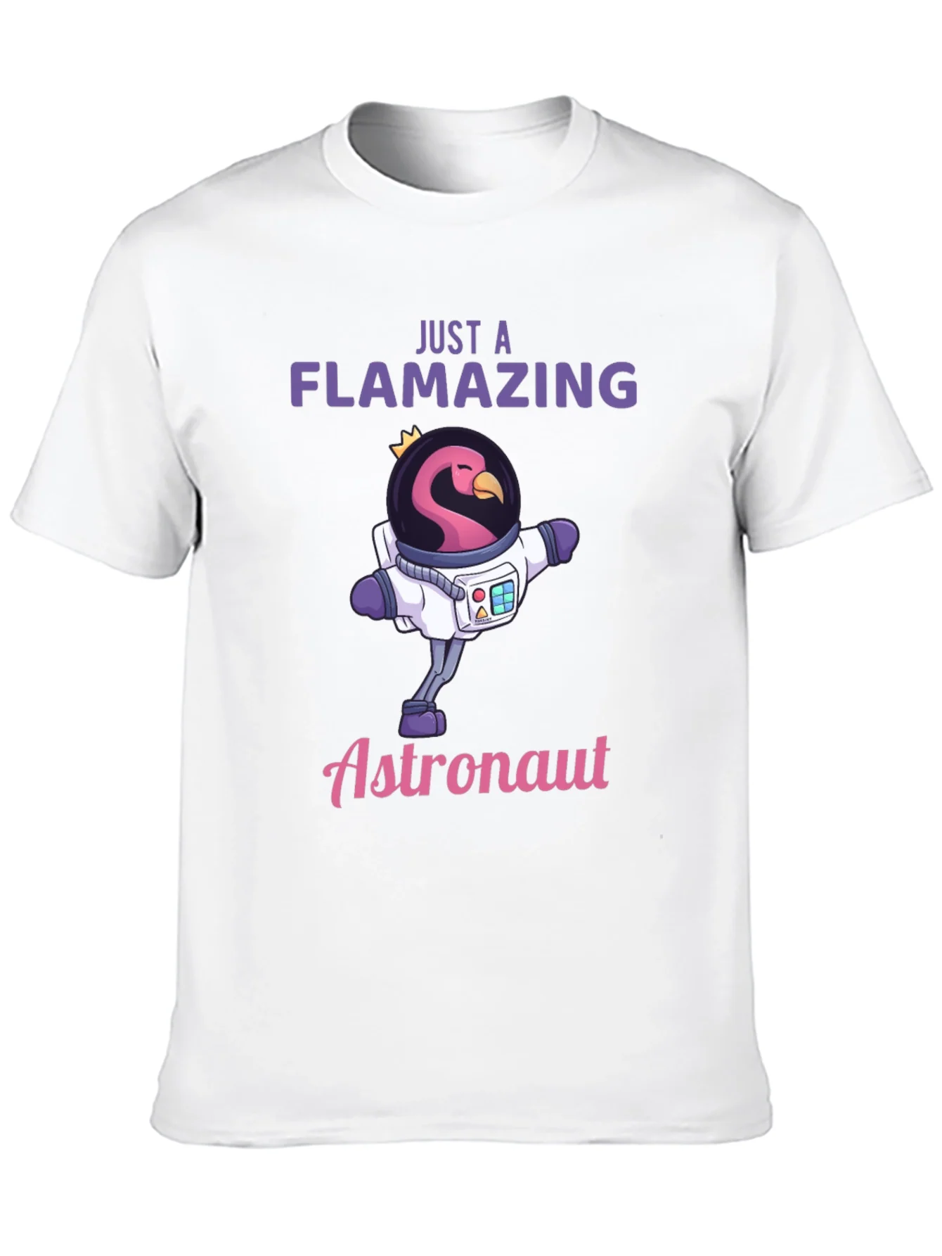 Camiseta Negra Flamenco Astronauta - ?Flamazing!
