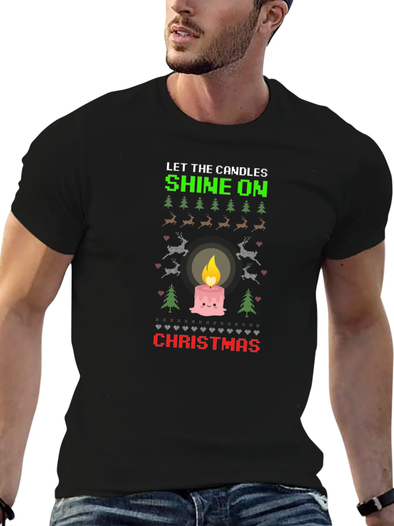 Rebbecca Christmas Candle T-Shirt - Holiday Festive Tee