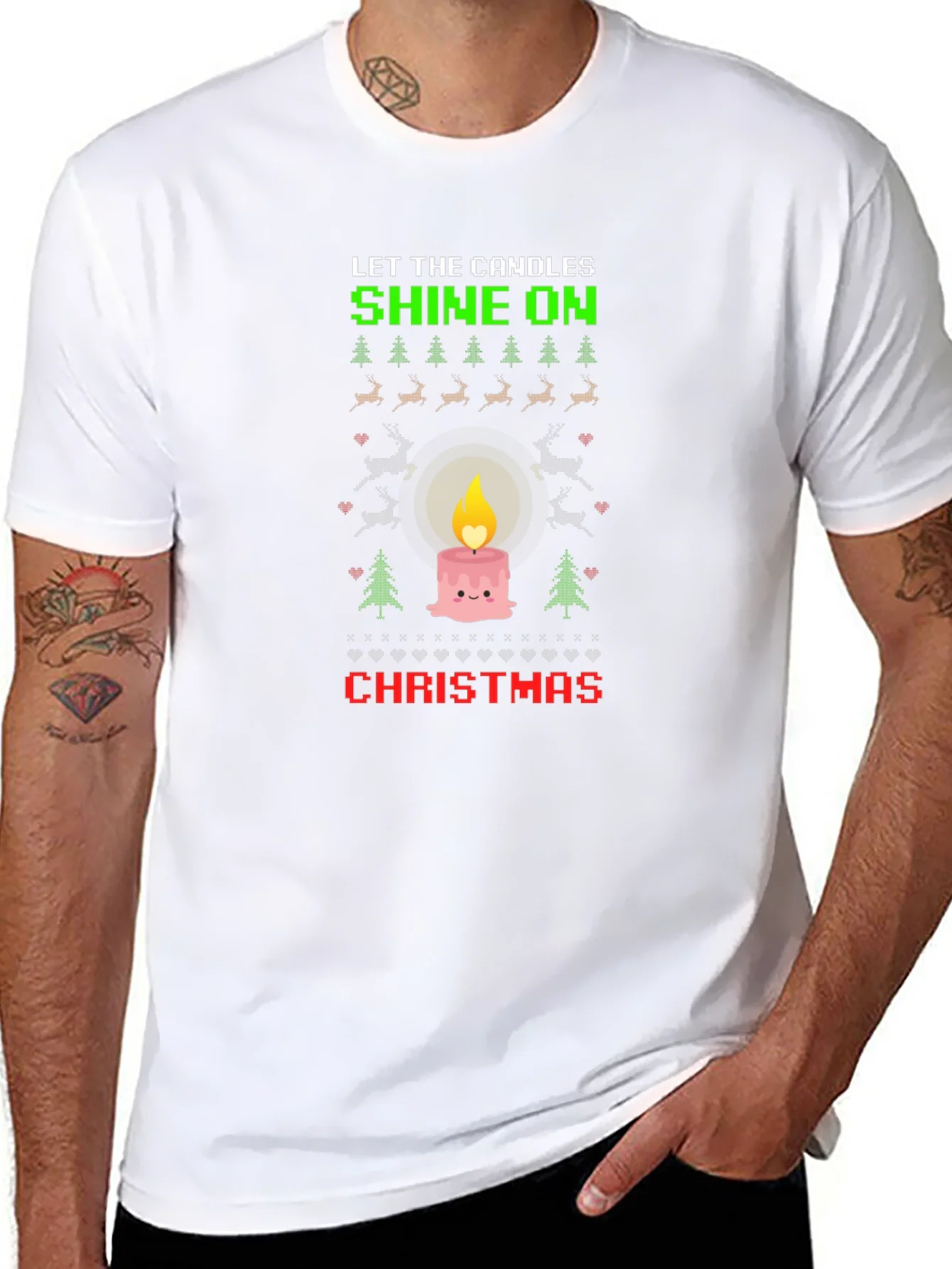 Rebbecca Christmas Candle T-Shirt - Holiday Festive Tee